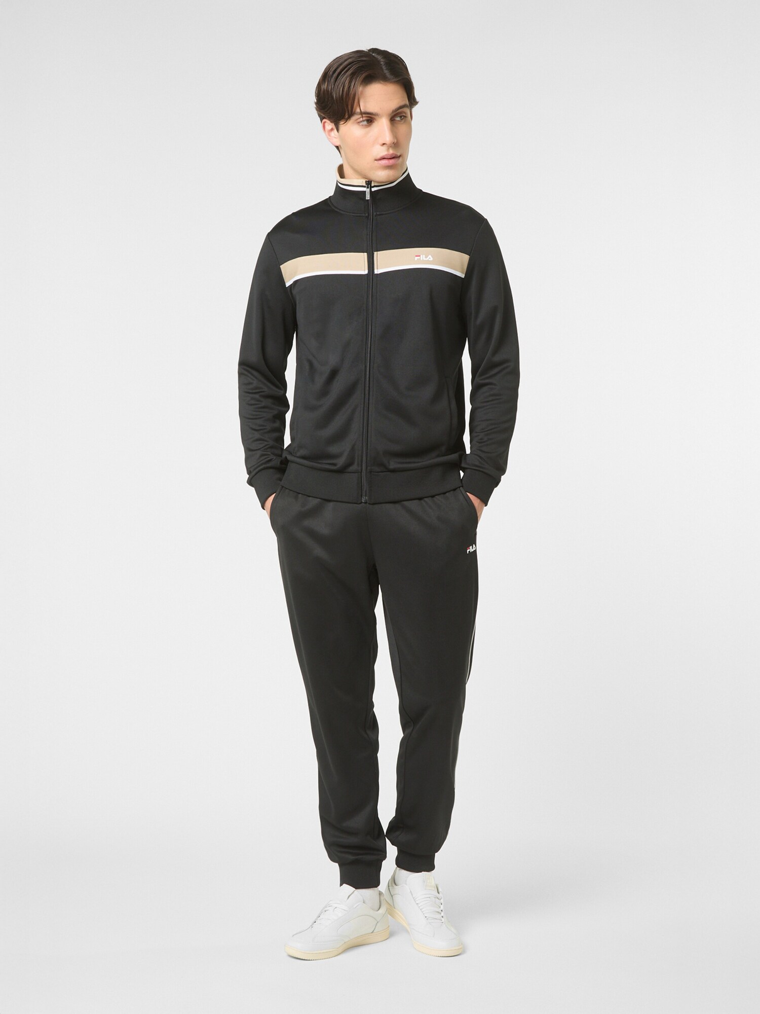 FILA Sudadera con cremallera 'SAGANO regular taped track jacket' negro – imagen 3