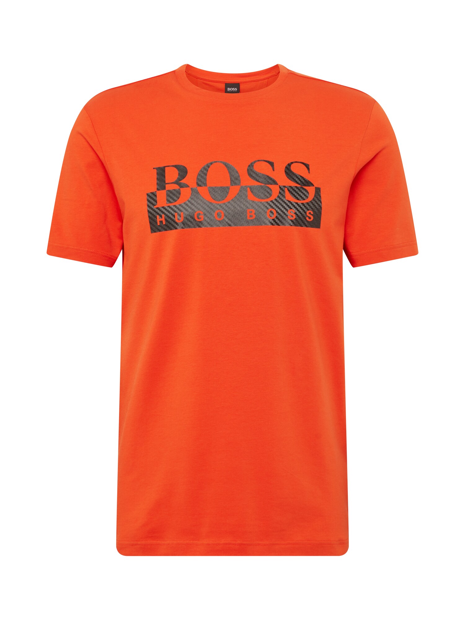 BOSS ATHLEISURE Marškinėliai  tamsiai oranžinė / juoda