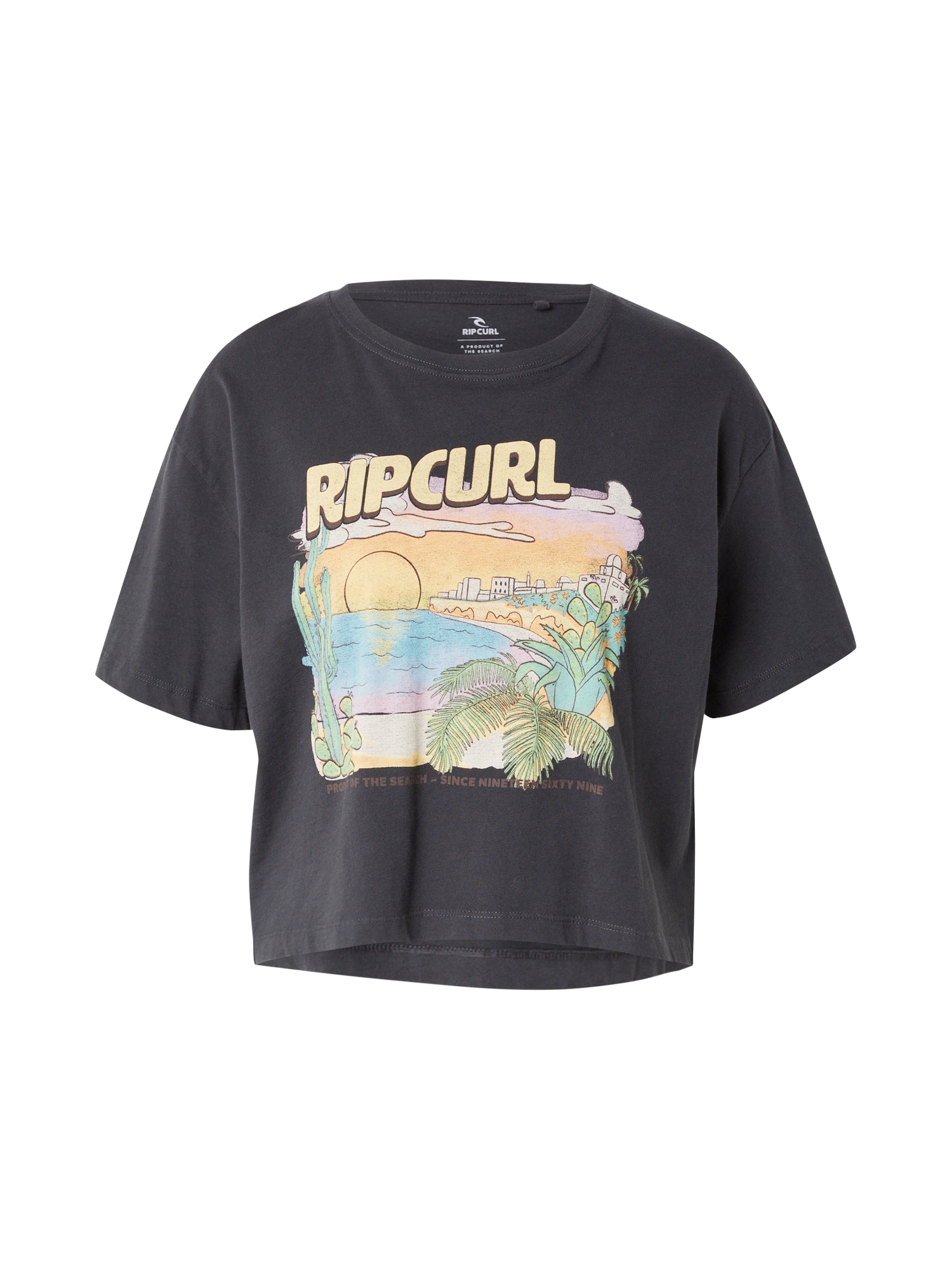 RIP CURL Póló 'LA PALOMA'  világoszöld / világos narancs / fekete / piszkosfehér akciós termékkép 1