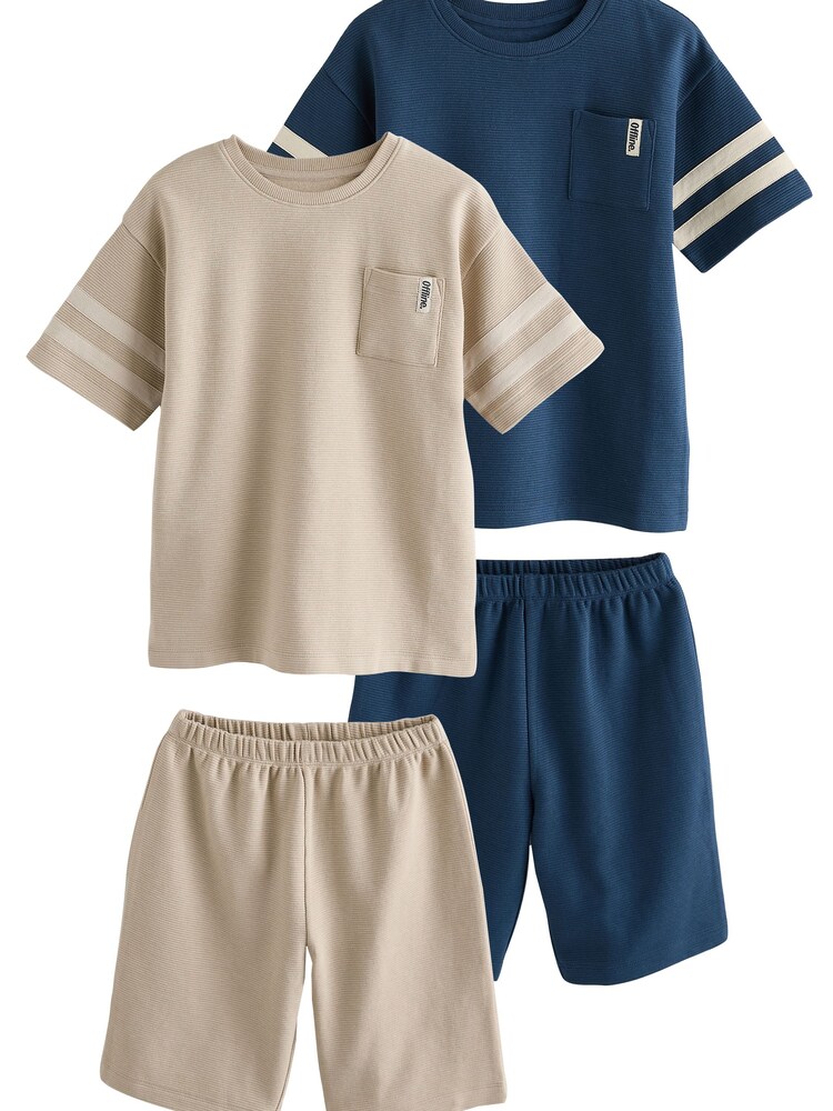 Next Schlafanzuge Jungen Größe 164 beige / navy