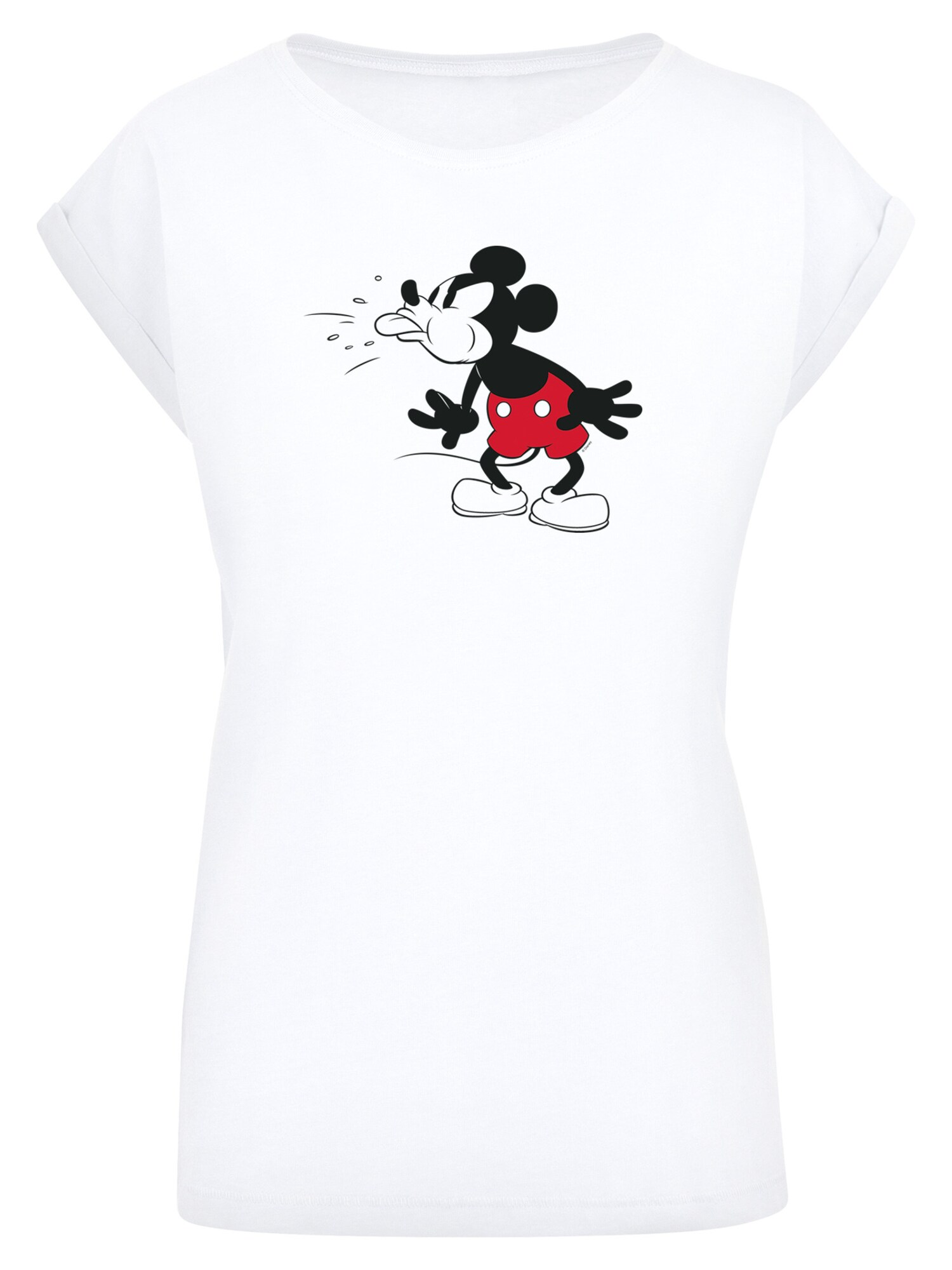 F4NT4STIC Tričko ' Disney Mickey Mouse Tongue'  červená / čierna / biela