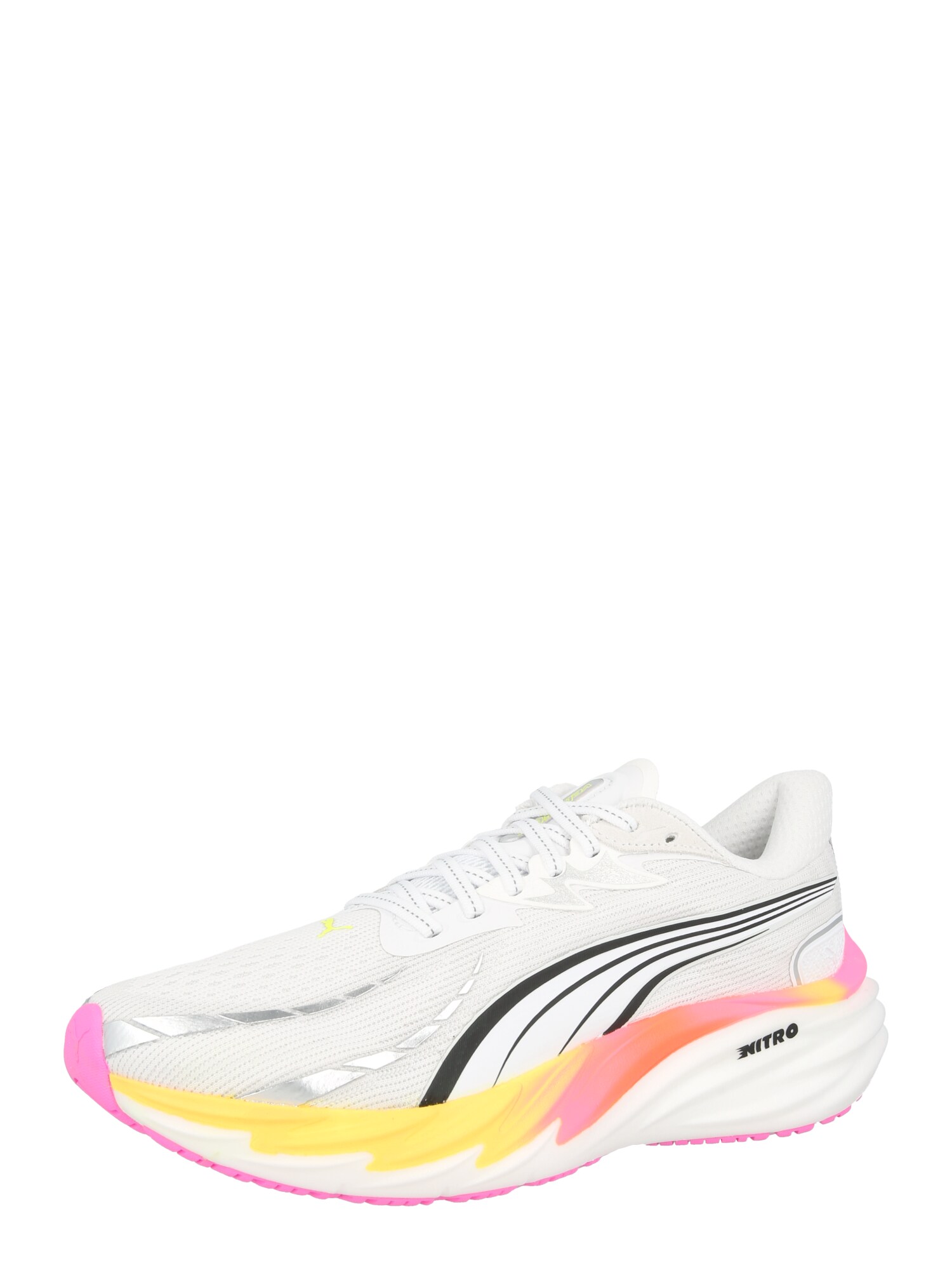 PUMA Sneaker de alergat 'Velocity Nitro 4'  negru / argintiu / alb