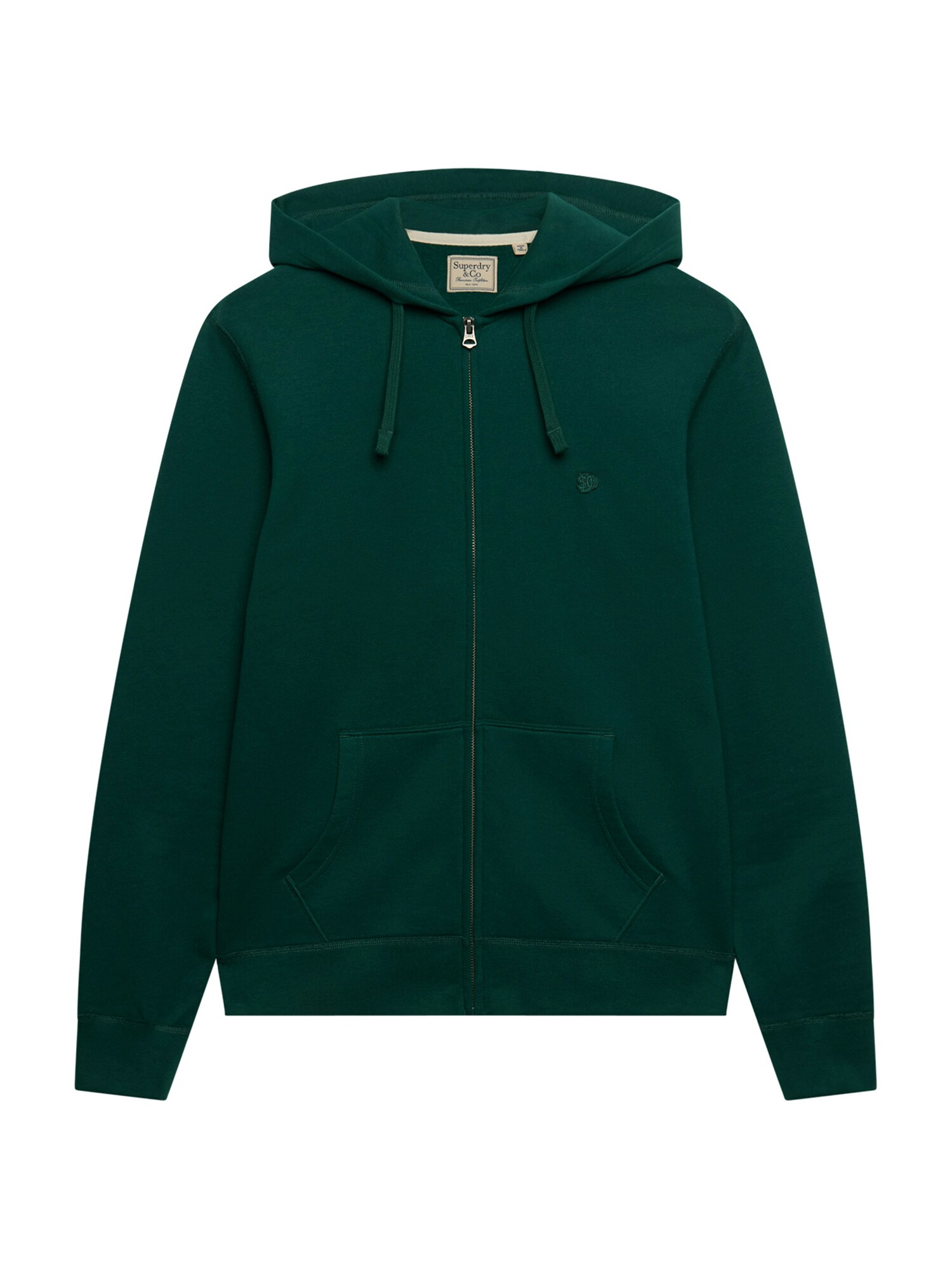 Superdry & Co Tepláková bunda 'ESSENTIAL'  zelená
