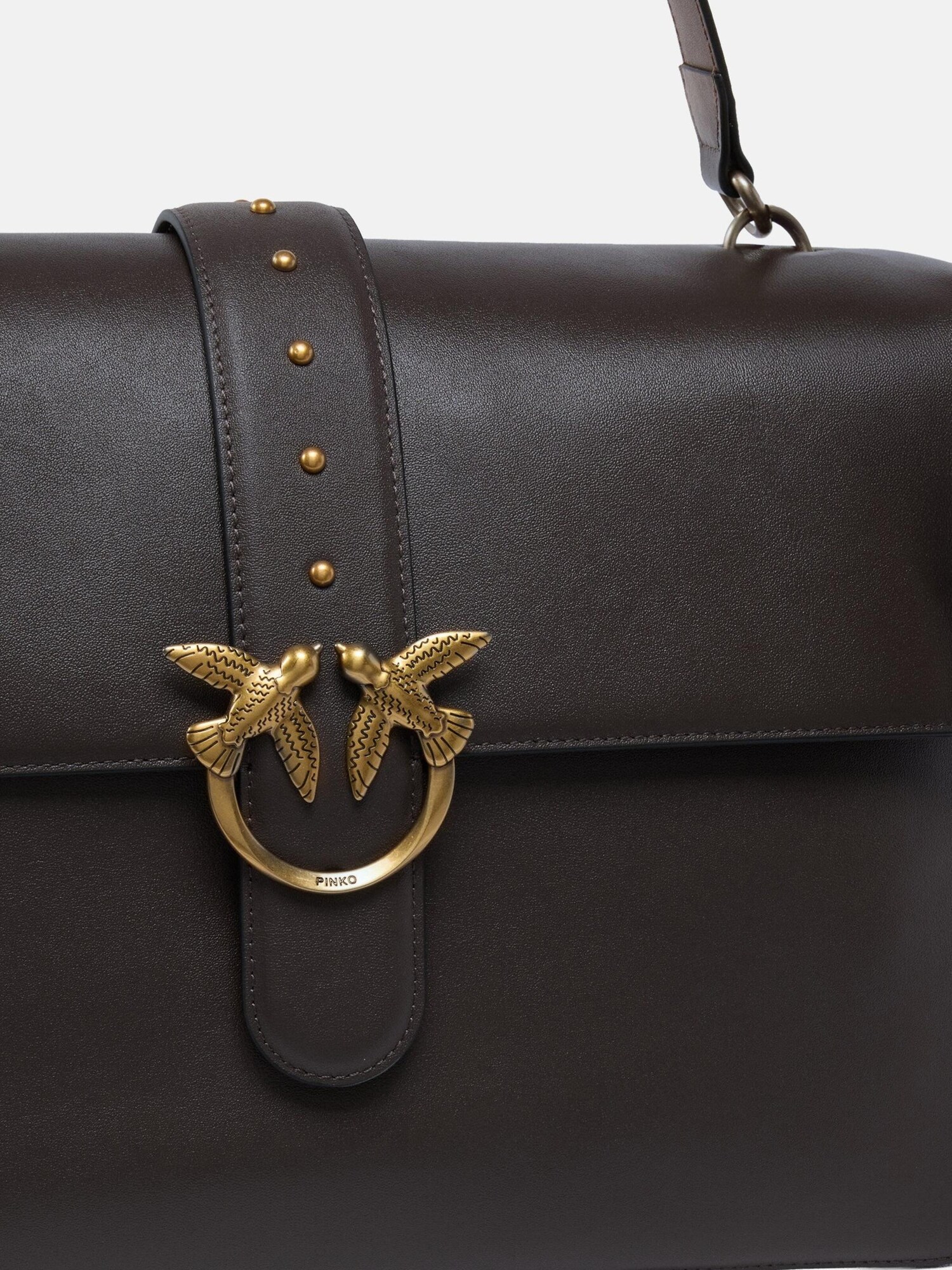 PINKO Bolso de mano marrón oscuro – imagen 2