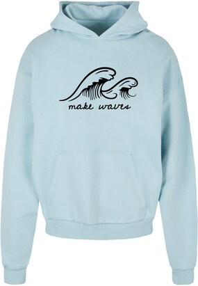 Merchcode Sweatshirt ‘Summer – Make Waves’ Lichtblauw / Zwart