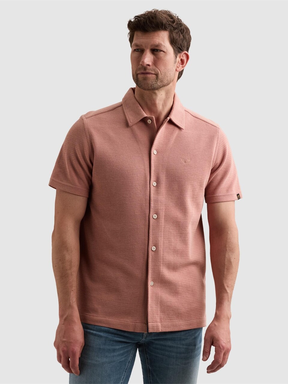 Skjorta 'Shirt with short sleeves in interlock jersey'