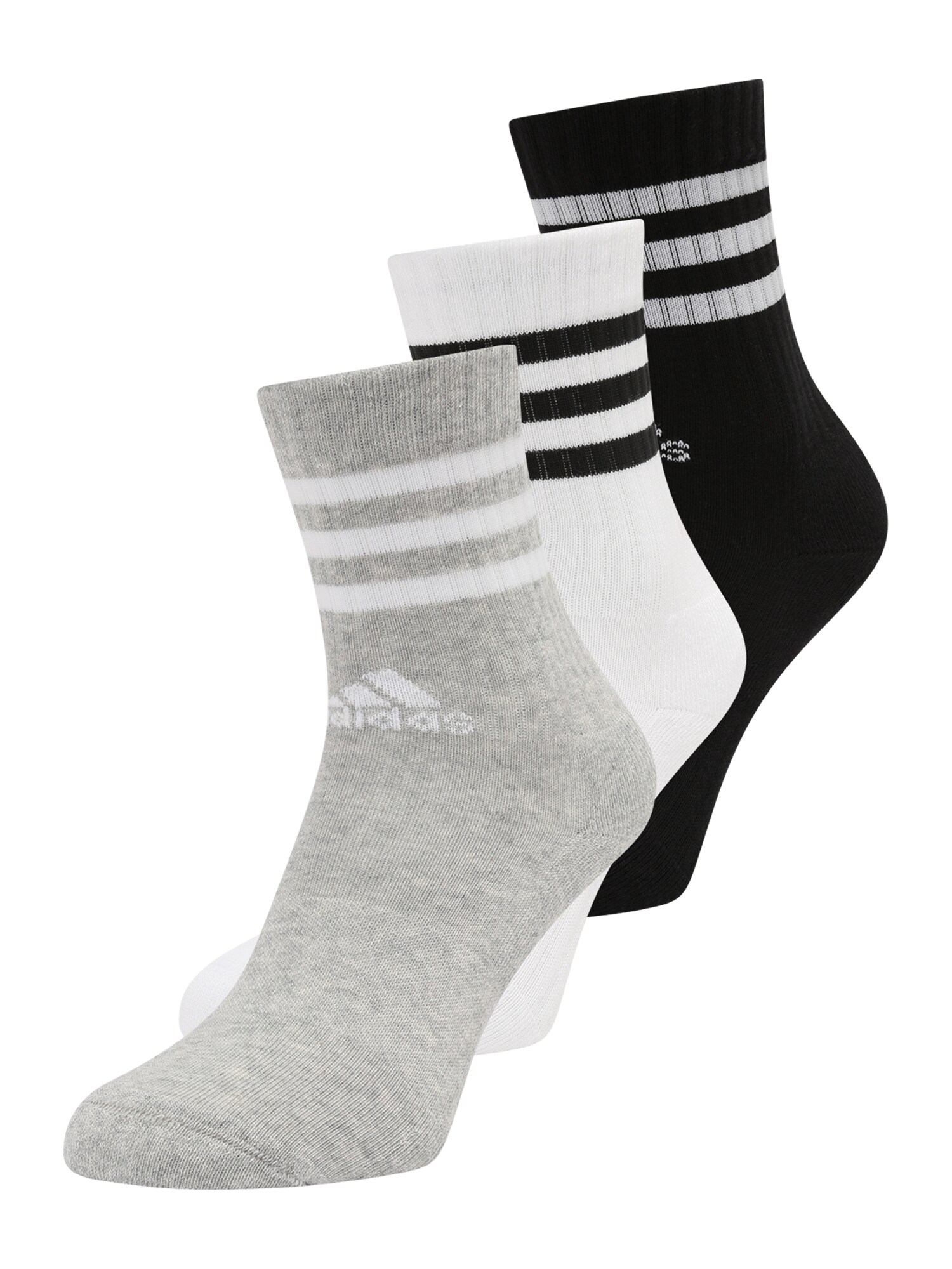 ADIDAS SPORTSWEAR Športové ponožky '3-Stripes'  sivá melírovaná / čierna / biela