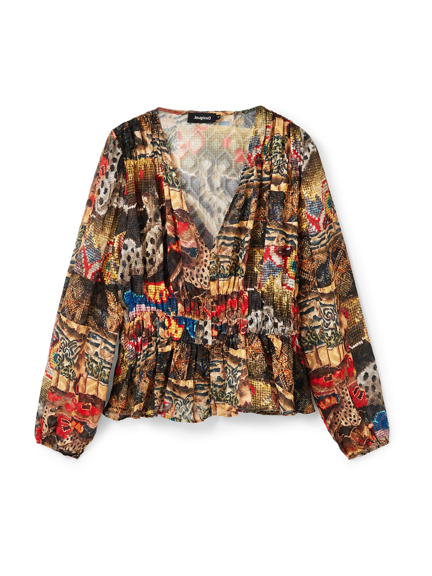 Blusa 'TAPESTRY-A' / / oscuro /