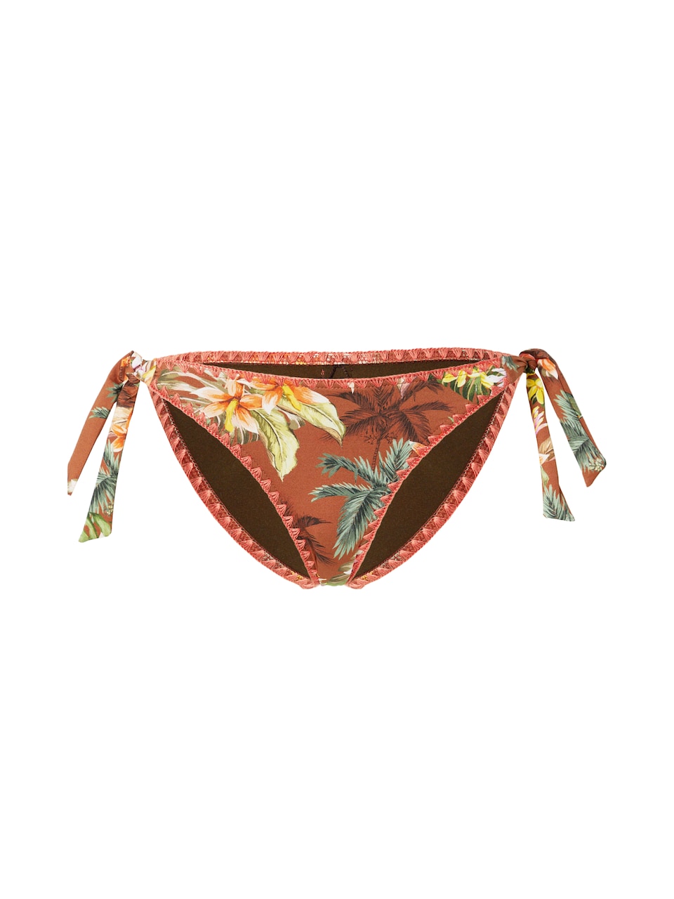 Bikiniunderdel karamell / ljusgul / grön
