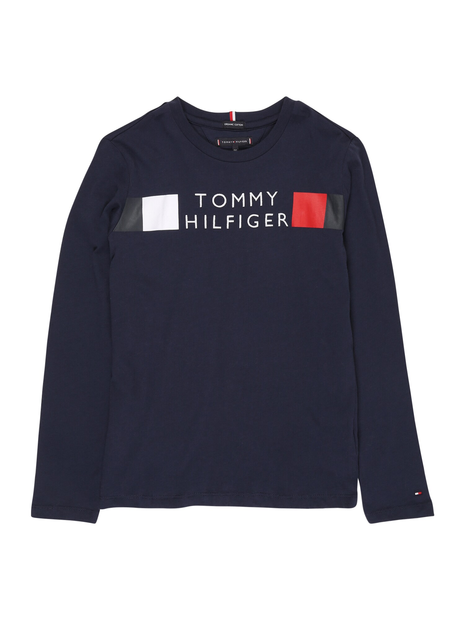 TOMMY HILFIGER Marškinėliai 'Global'  tamsiai mėlyna / balta / šviesiai raudona