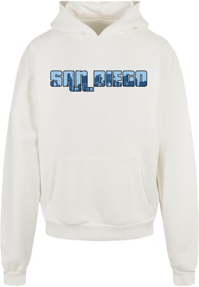 Merchcode Sweatshirt ‘Grand San Diego Skyline’ Blauw / Wit