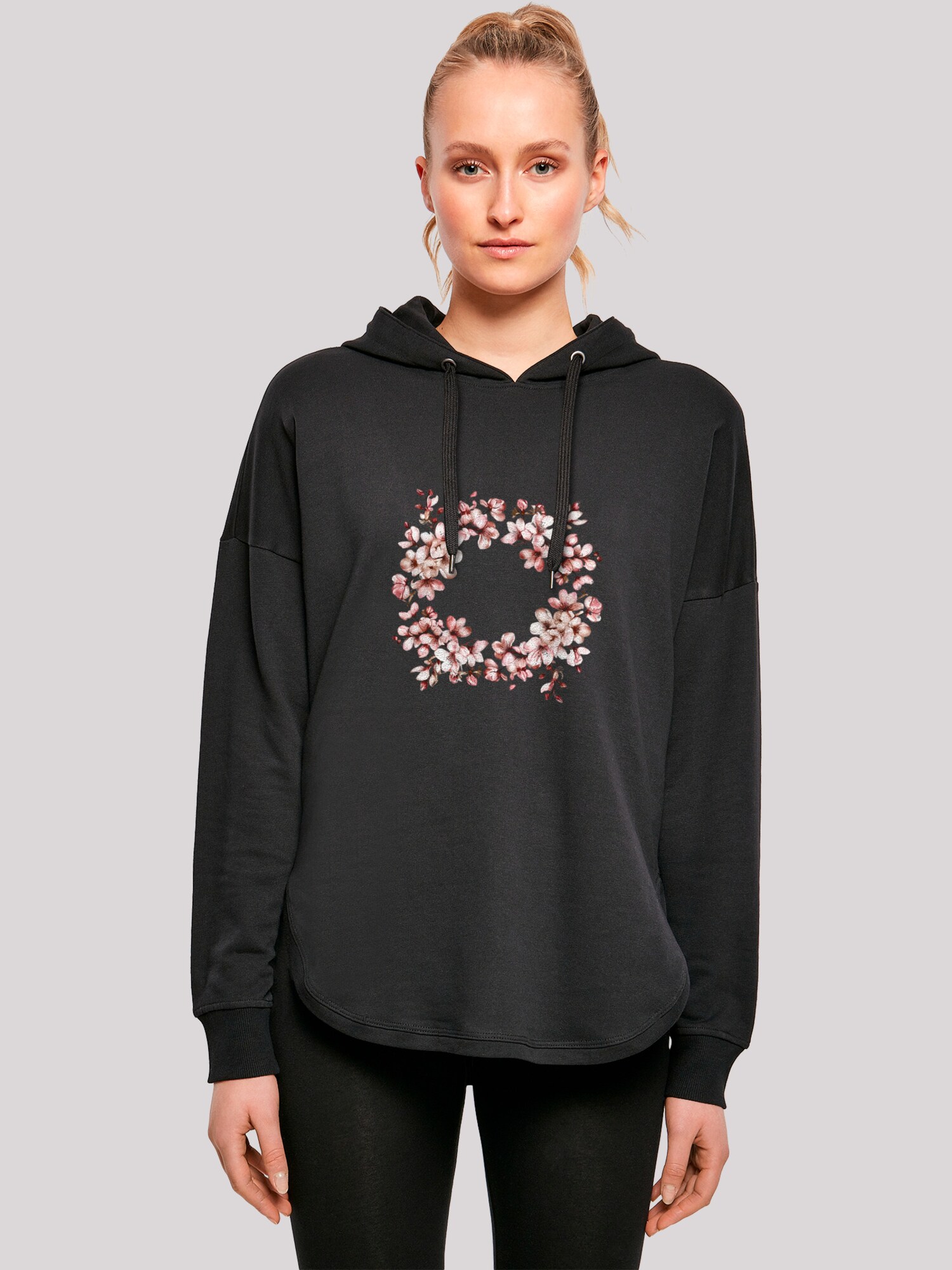 Thumbnail - F4NT4STIC Oversizepullover Rosa Frühlings Blumenkranz Dekor