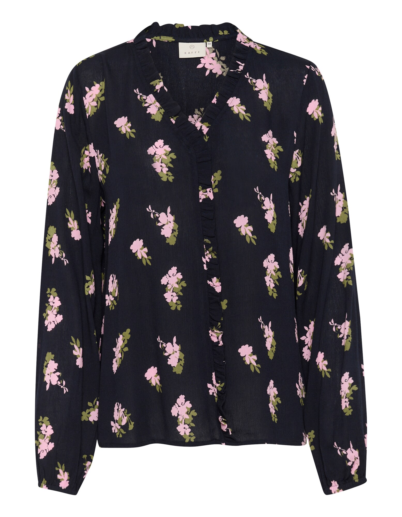 Kaffe Blusa 'Ellen'  navy / verde / rosa