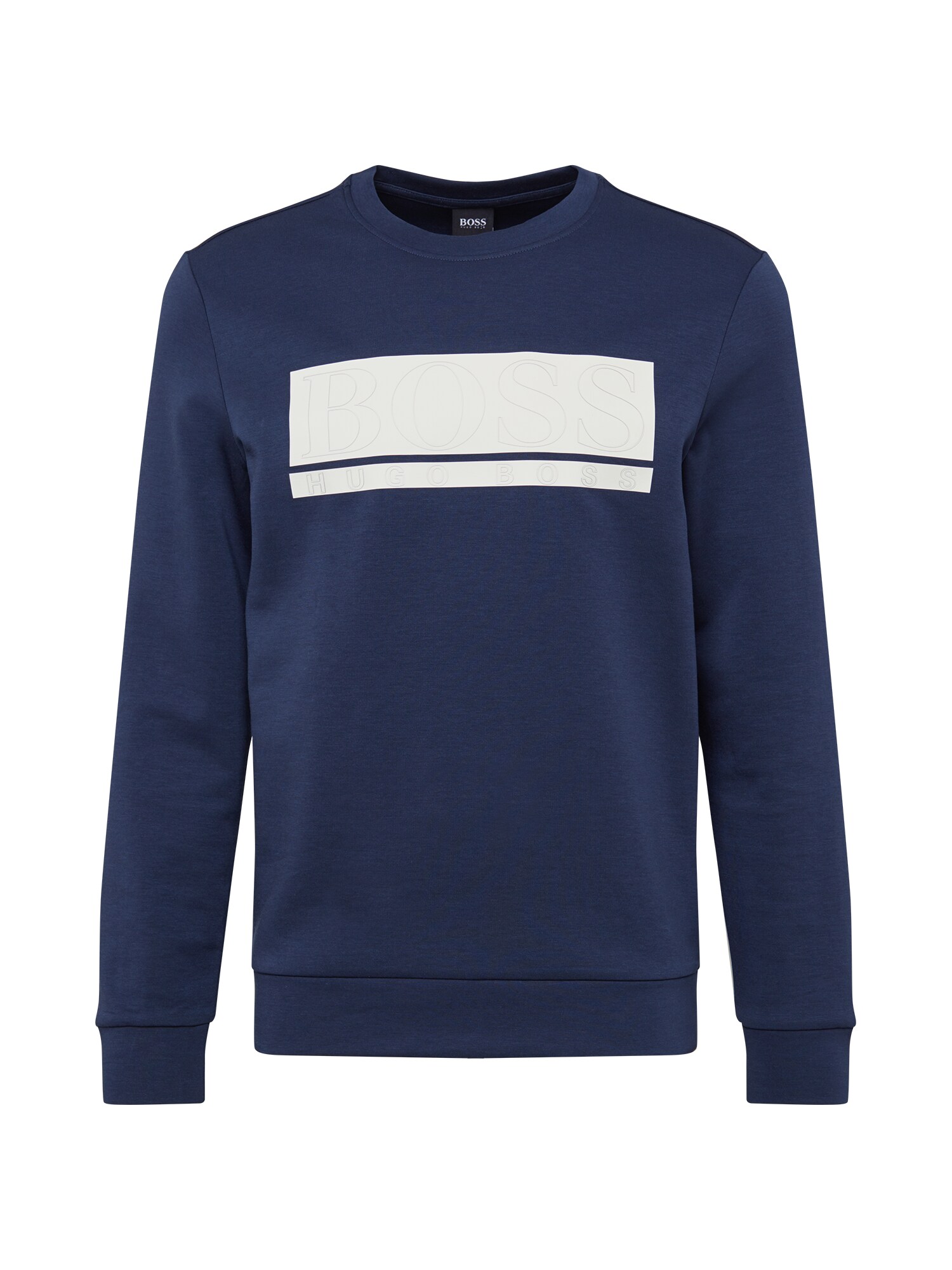 BOSS ATHLEISURE Megztinis be užsegimo 'Salbo'  tamsiai mėlyna / balta