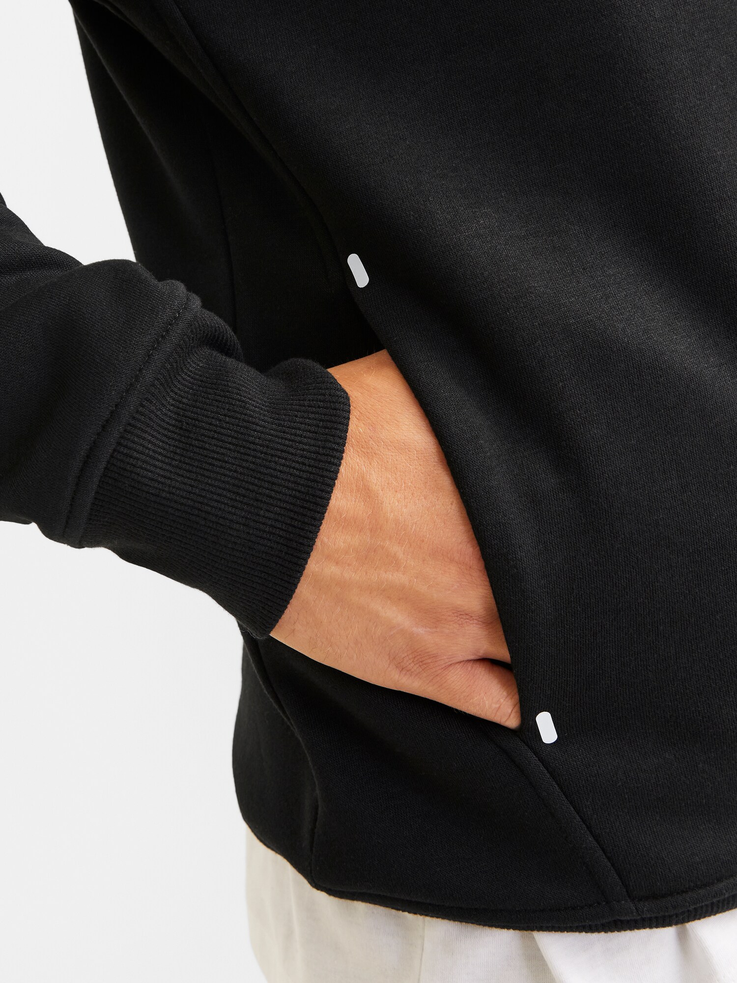 JACK & JONES Mikina 'JJTree'  čierna / biela (obrázok 5)
