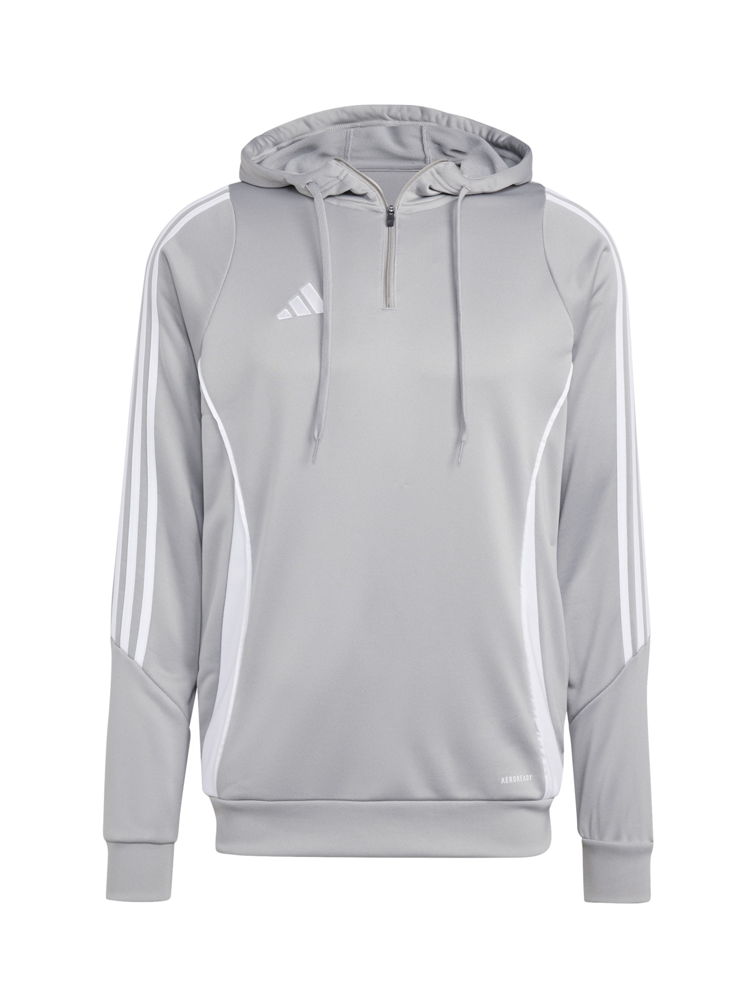 ADIDAS PERFORMANCE Hanorac sport TIRO24  gri / alb