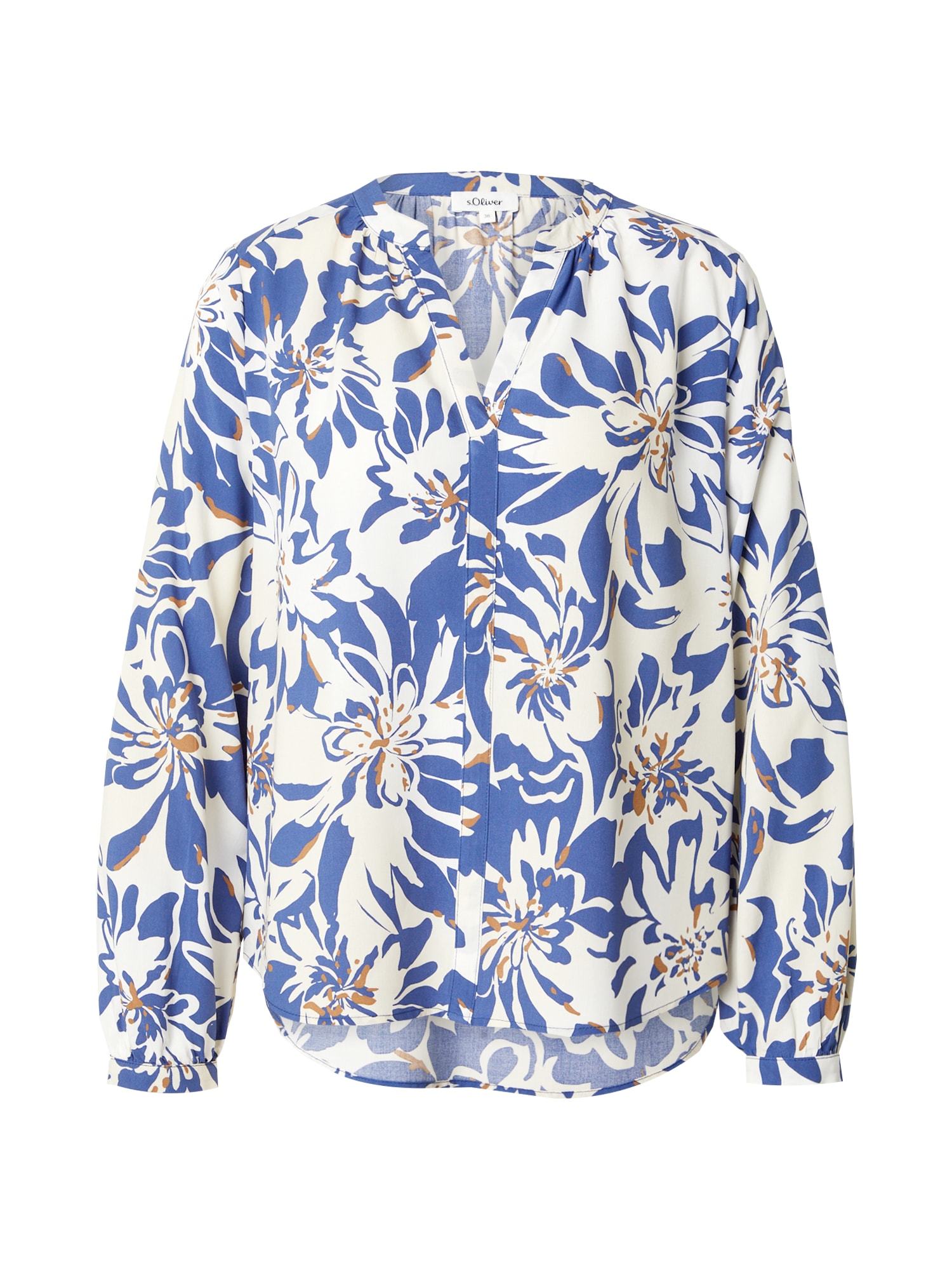 S.Oliver Blouse Blauw / Bruin / Wit