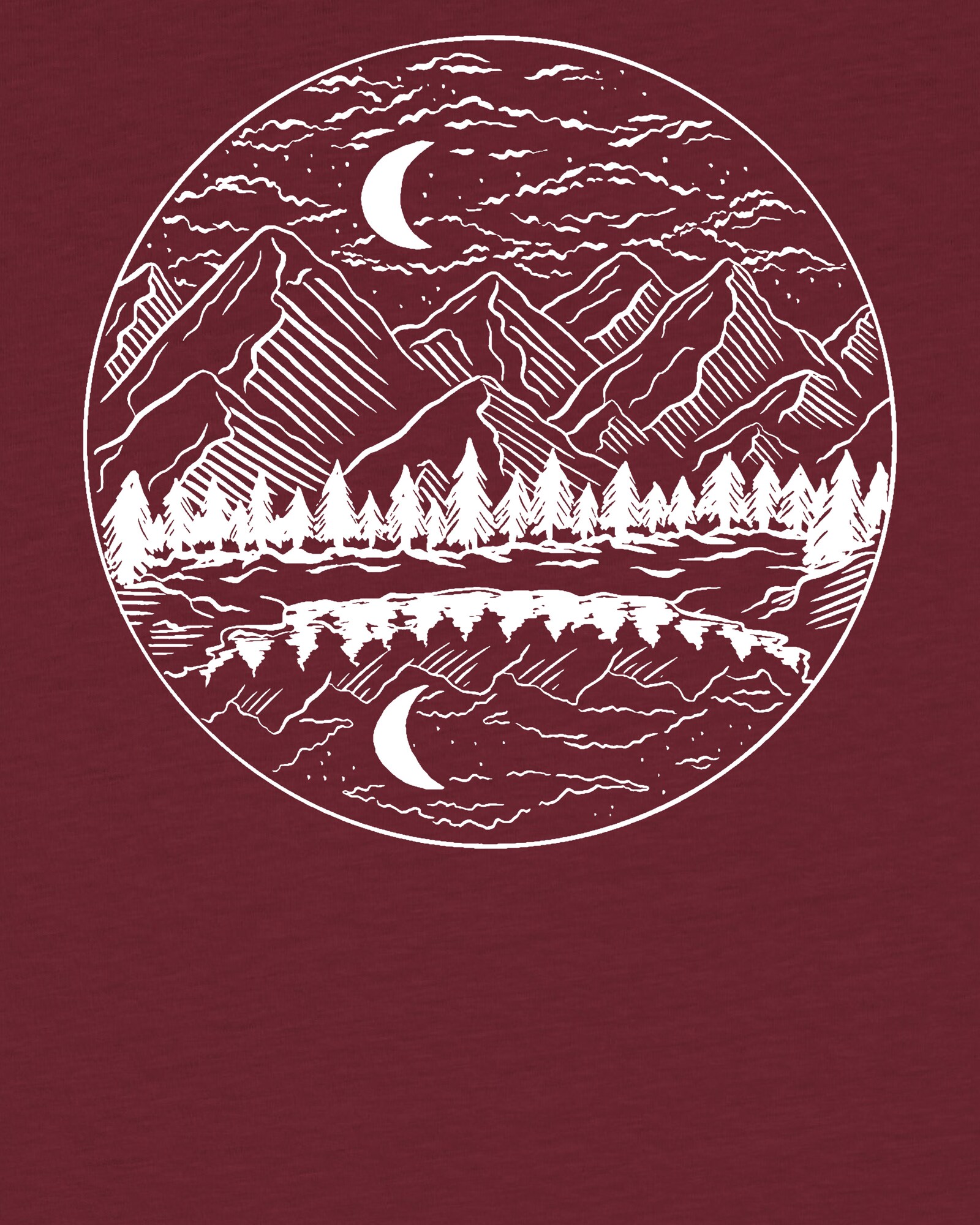Thumbnail - T-Shirt 'Mountains By Night'
