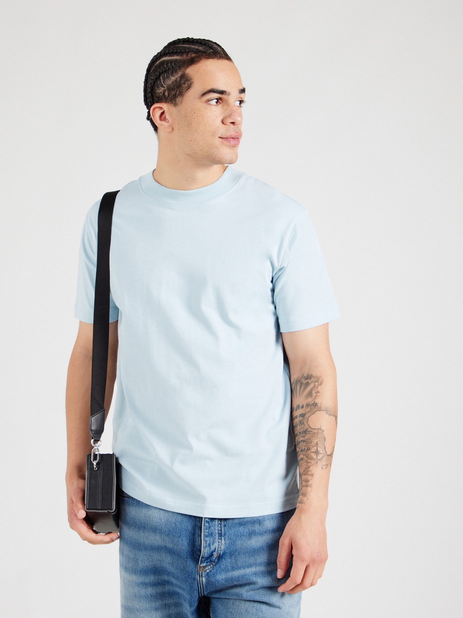 SELECTED HOMME Póló 'SLHCOLMAN'  világoskék termék 2. képe