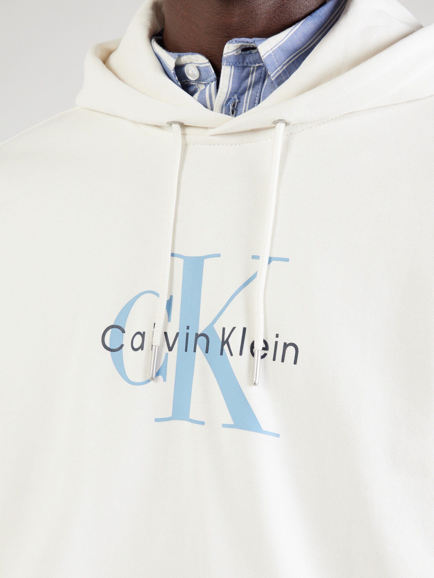 Calvin Klein Jeans Mikina námornícka modrá / svetlomodrá / biela (obrázok 5)