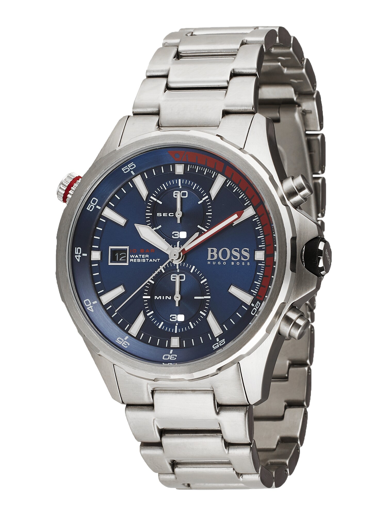 BOSS Analoginis (įprastinio dizaino) laikrodis 'GLOBETROTTER'  sidabrinė / mėlyna
