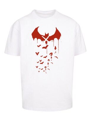 F4NT4STIC Shirt ‘DC Comics Batman Arkham Bats X Drip’ Rood / Wit