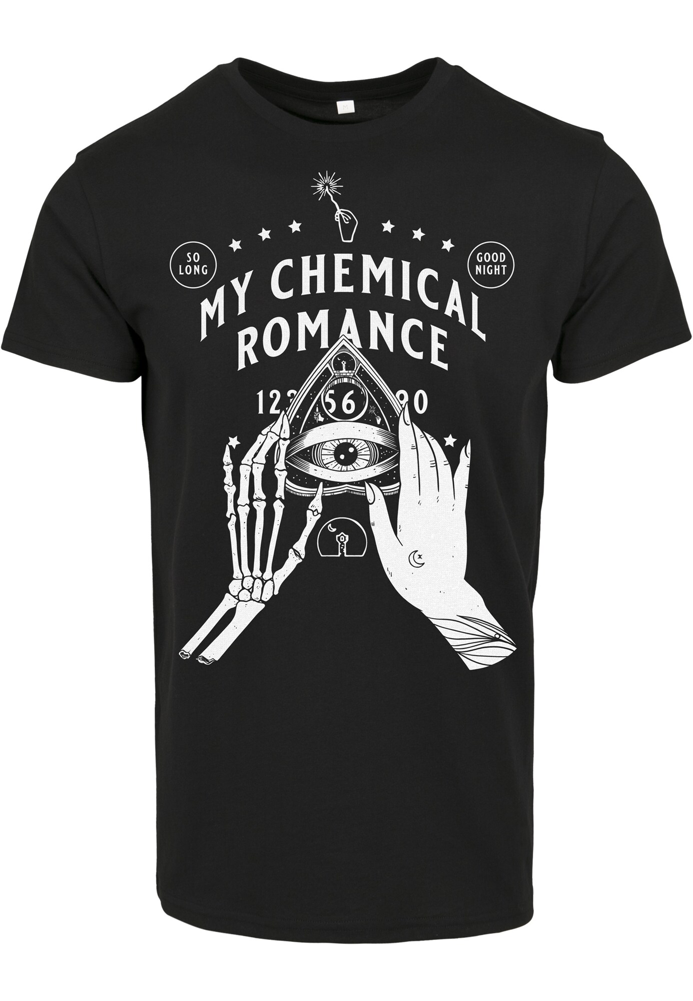 Mister Tee Marškinėliai 'My Chemical Romance Pyramid'  balta / juoda