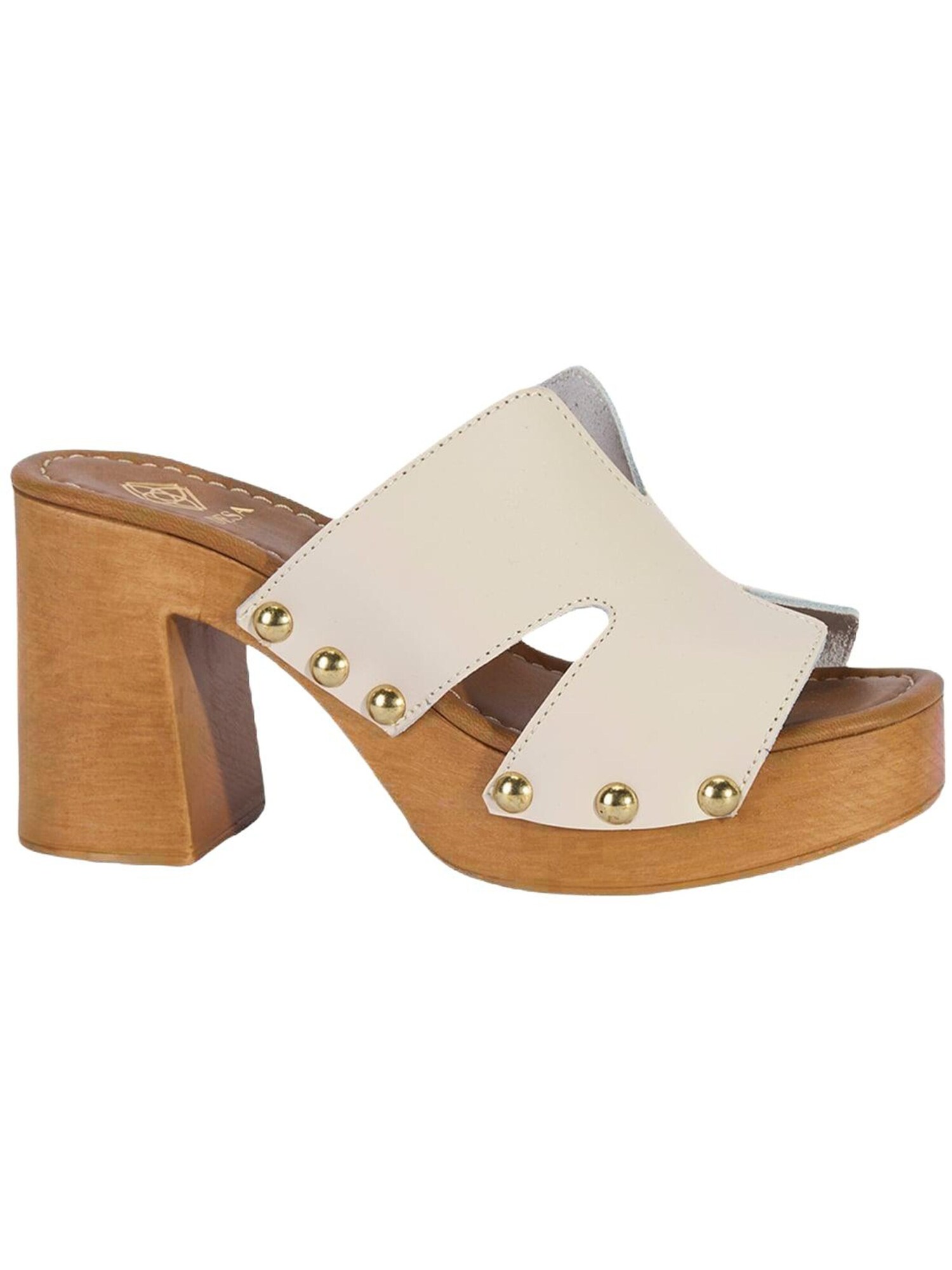 Desa Huisschoenen 'Plattformrutschen' Wit