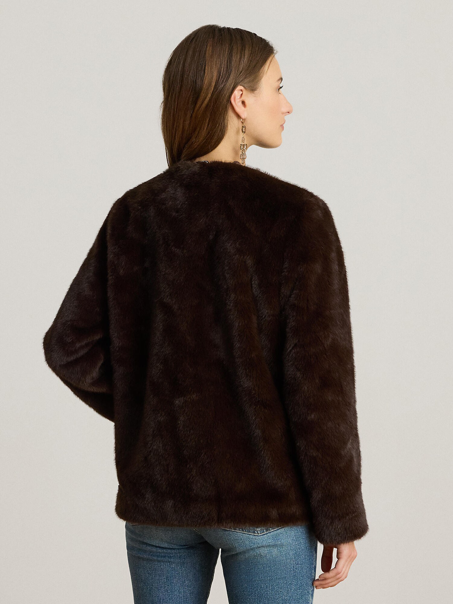 Lauren Ralph Lauren Abrigo de invierno marrón oscuro – imagen 3