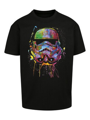 F4NT4STIC Shirt ‘Star Wars Stormtrooper’ Lichtblauw / Grasgroen / Lila / Zwart