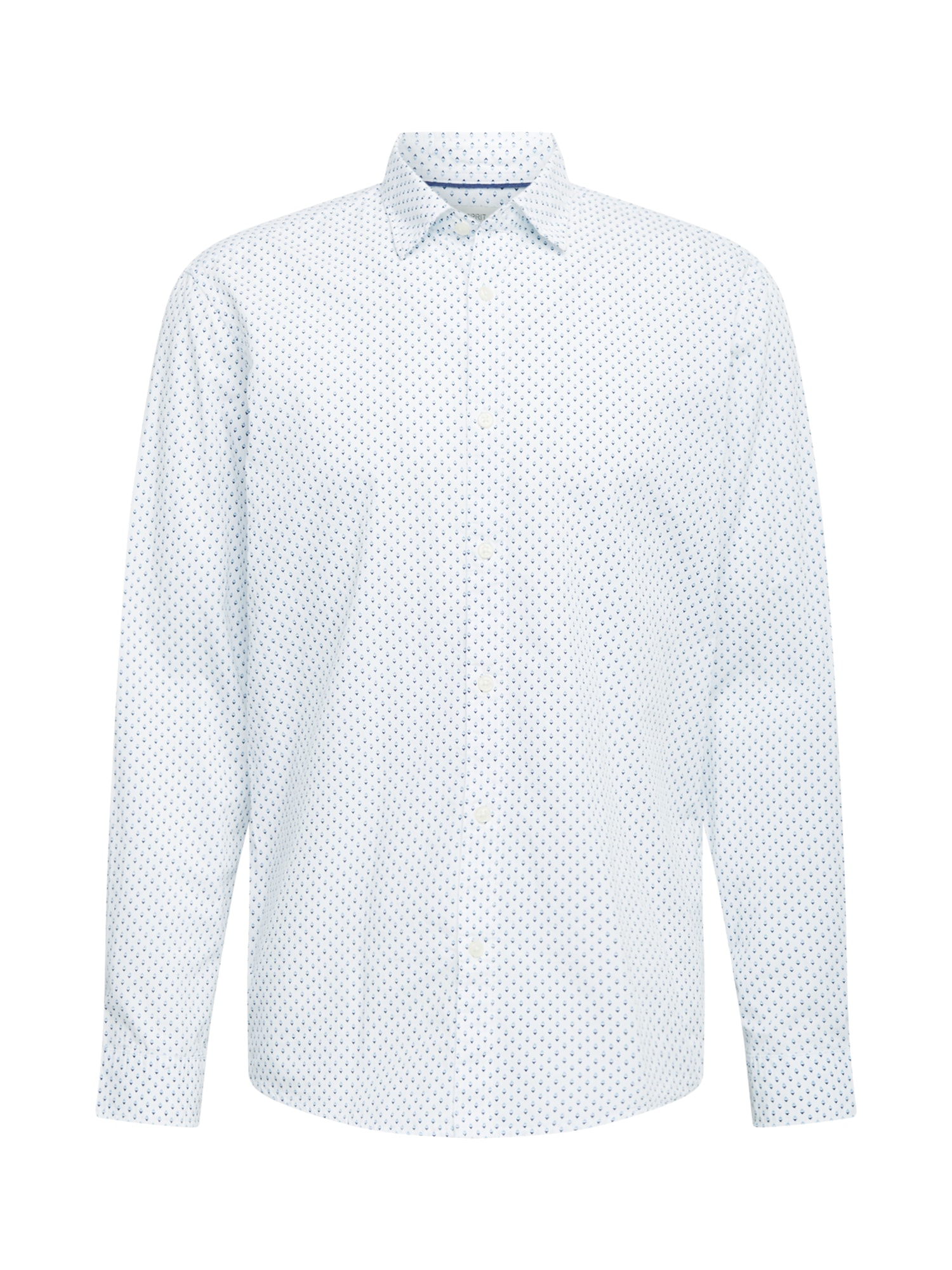 ESPRIT Dalykiniai marškiniai  balta / mėlyna