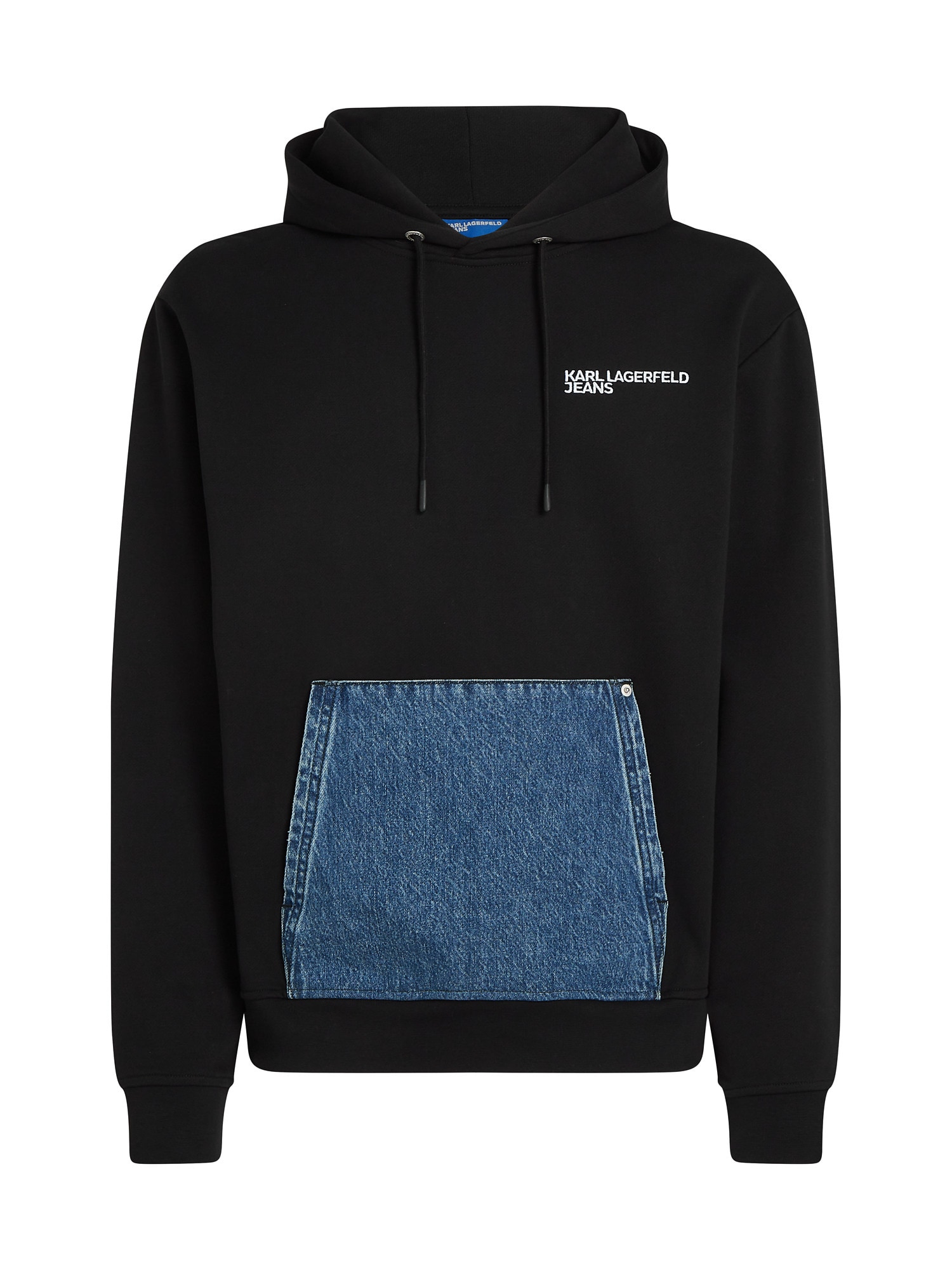KARL LAGERFELD JEANS Bluză de molton  albastru denim / negru