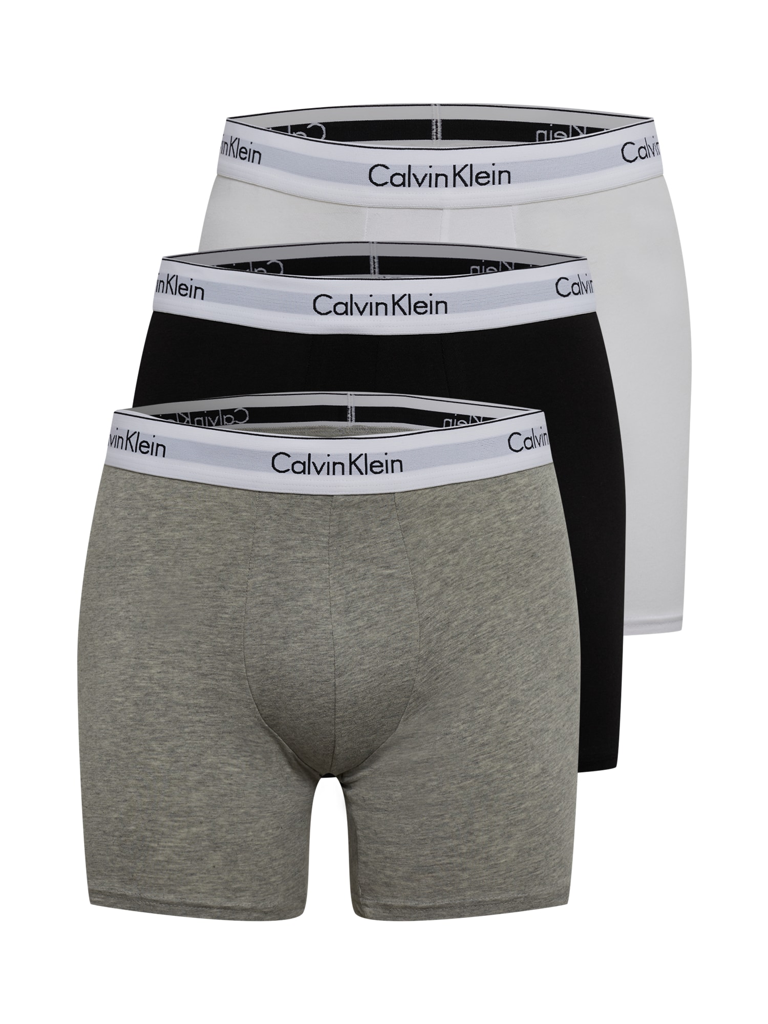 Calvin Klein Underwear Боксерки  сив меланж / черно / бяло