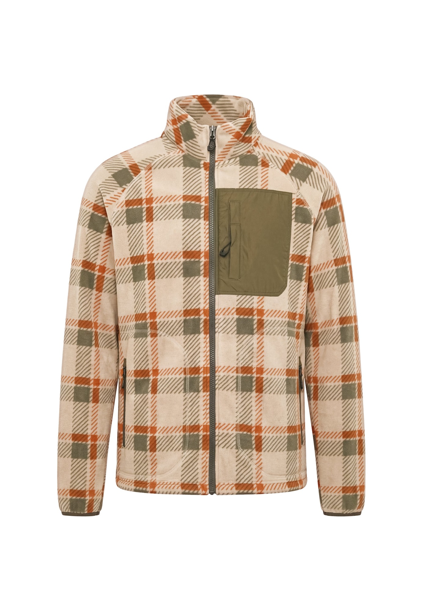 ICEPEAK Jachetă  fleece funcțională MARENGO maro cappuccino / oliv / portocaliu închis