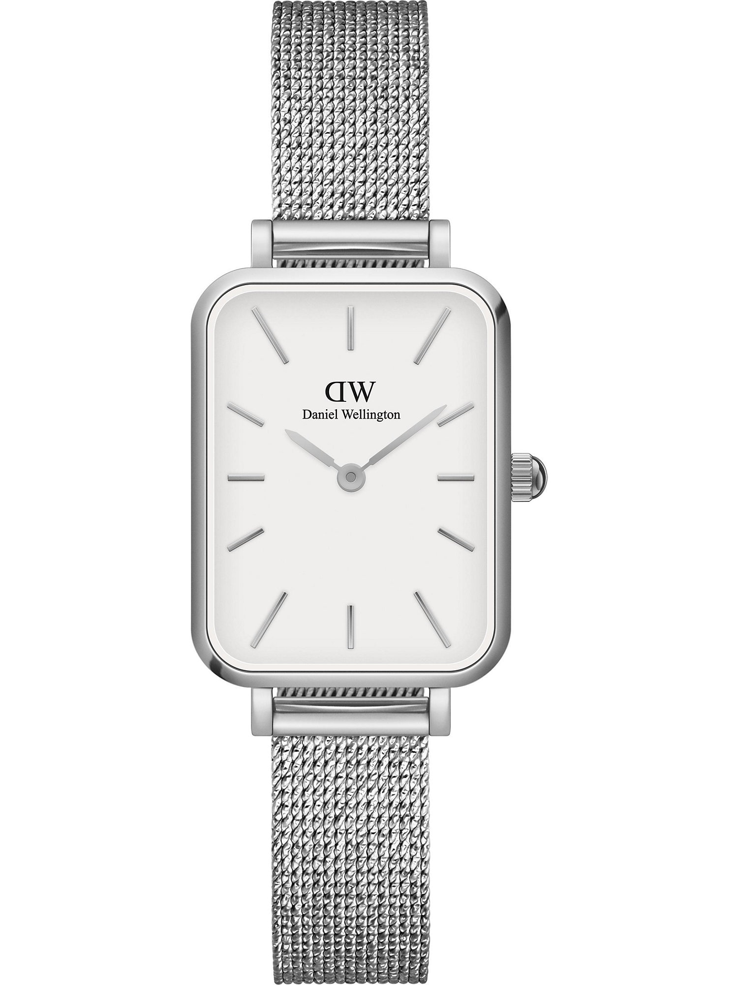 Daniel Wellington Analoginis (įprasto dizaino) laikrodis 'Quadro Pressed Sterling S White' sidabrinė / balta