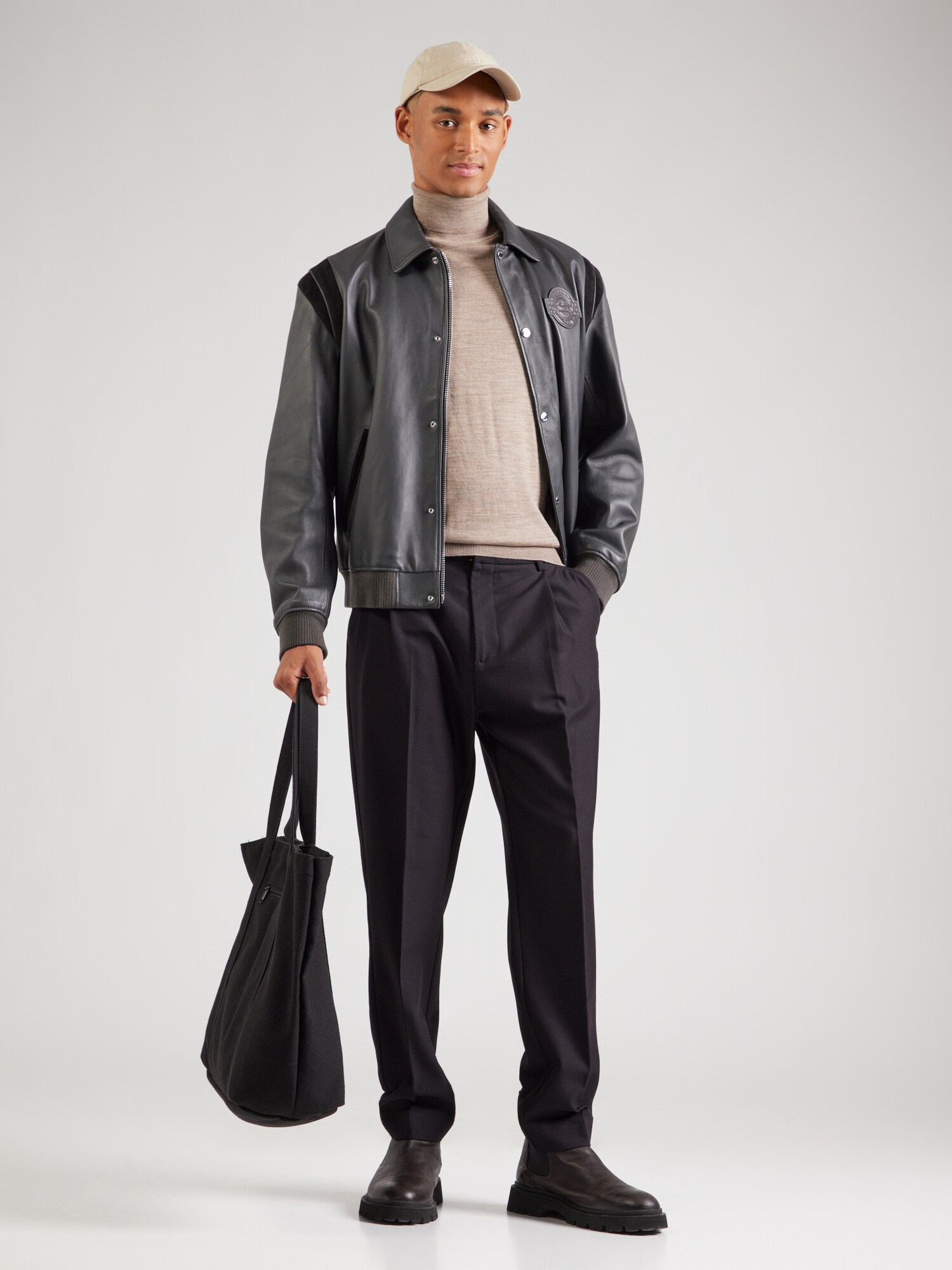 Jack & Jones Premium Sveter 'JPRMARK' sivobéžová (obrázok 4)