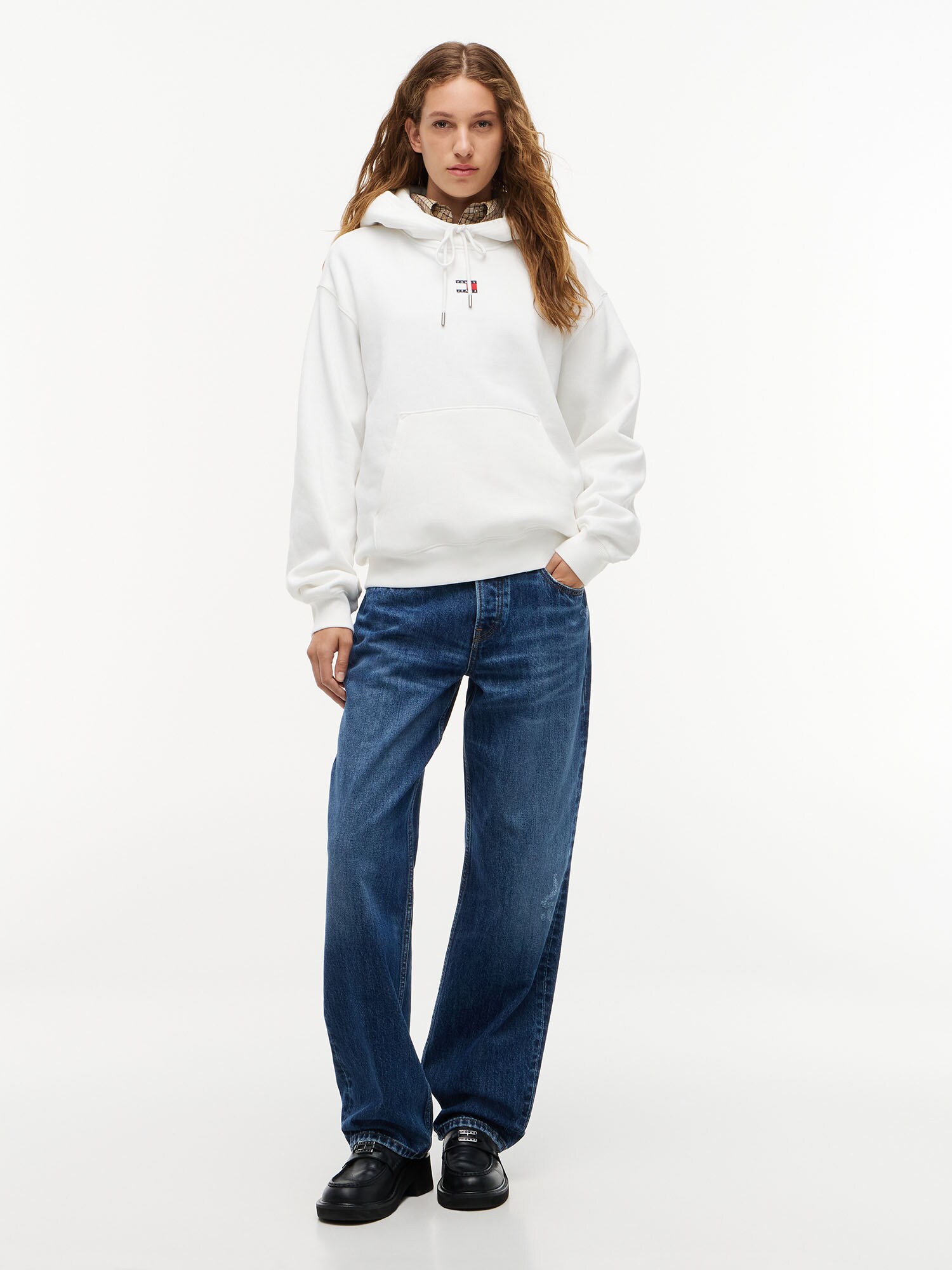 Tommy Jeans Sudadera navy / rojo cereza / blanco – imagen 8