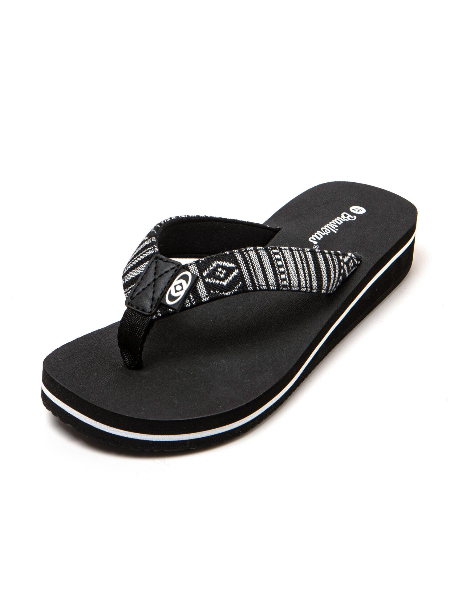 Brasileras Sandalias de dedo 'Maya'  negro / blanco