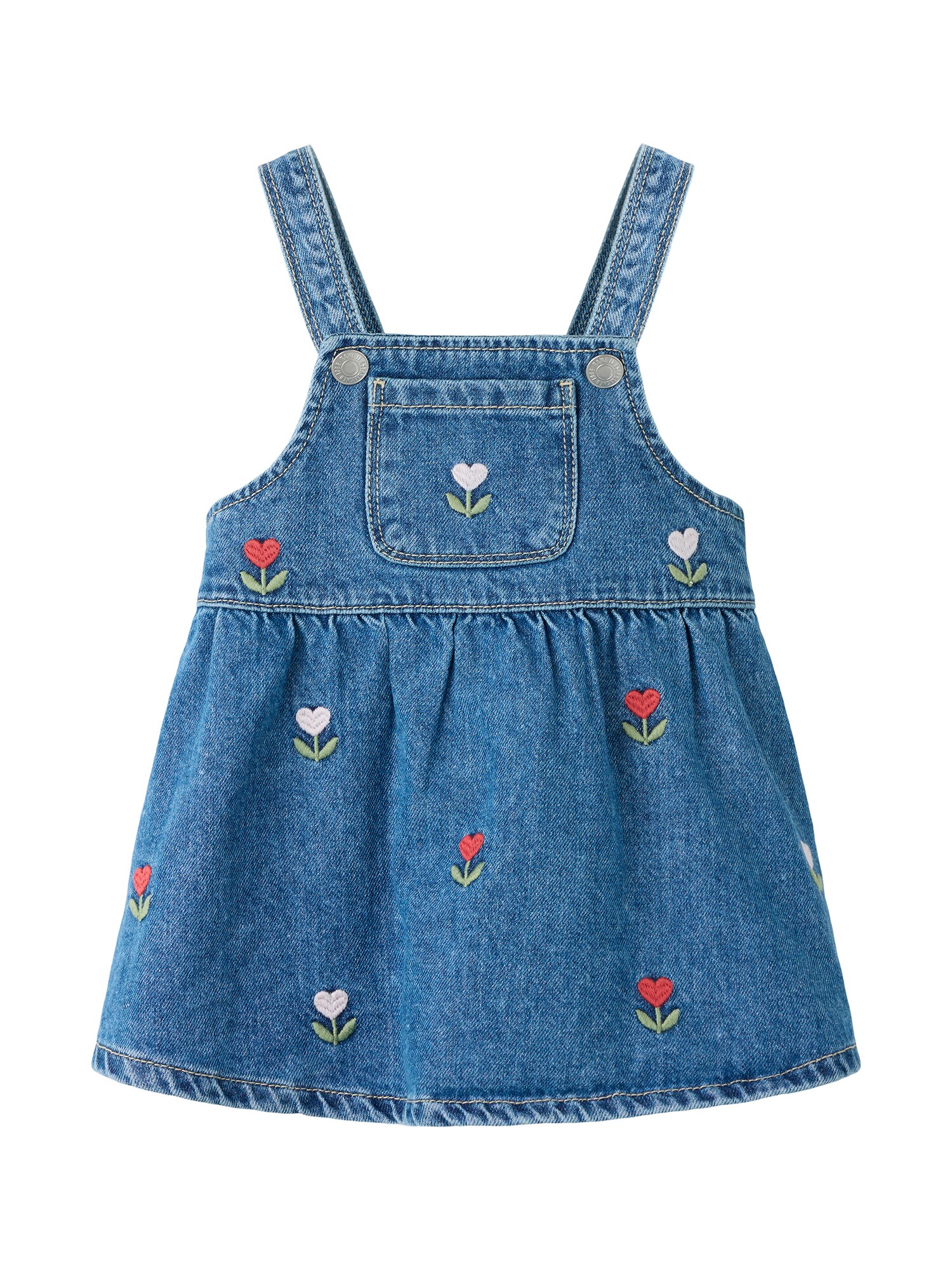 NAME IT Rochie NBFMALO albastru denim / verde deschis / roșu intens / alb