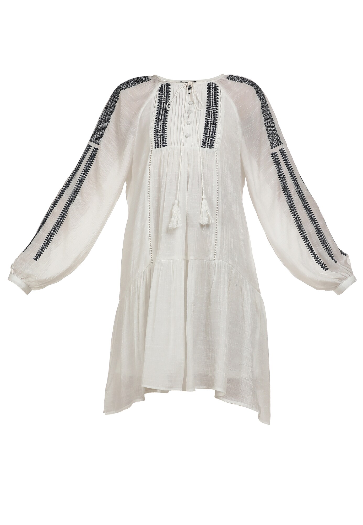 DreiMaster Vintage Palaidinės tipo suknelė  balta / tamsiai mėlyna jūros spalva