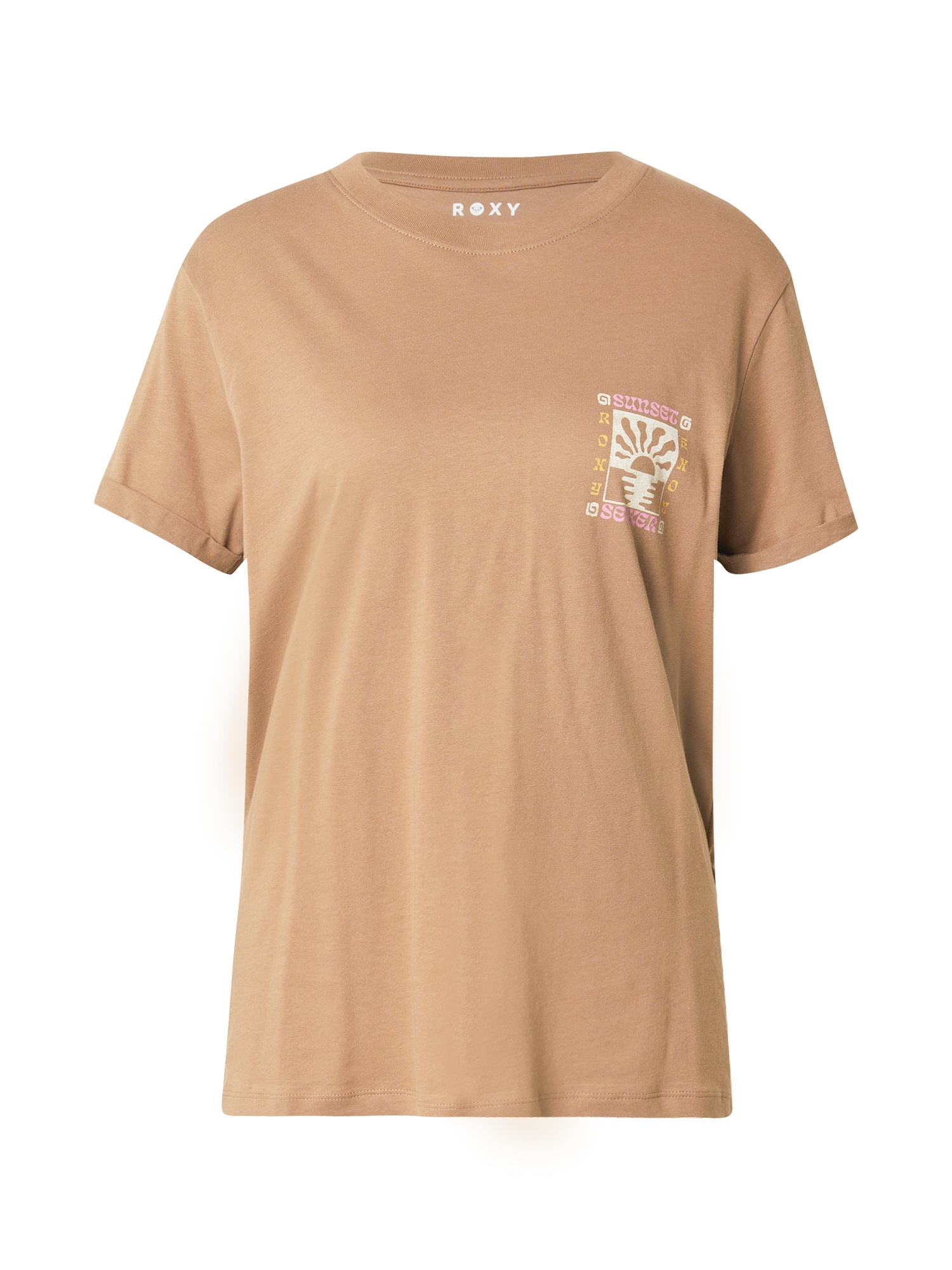 ROXY Tricou OCEAN  maro / mov orhidee / alb