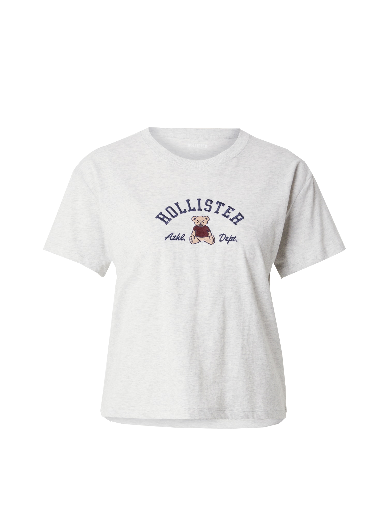 HOLLISTER Tricou  bleumarin / maro cappuccino / maro închis / gri deschis