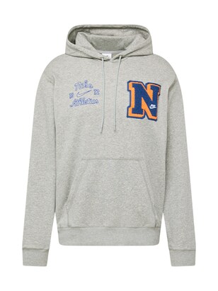 Nike Sportswear Sweatshirt ‘CLUB’ Blauw / Grijs gemêleerd / Oranje / Wit