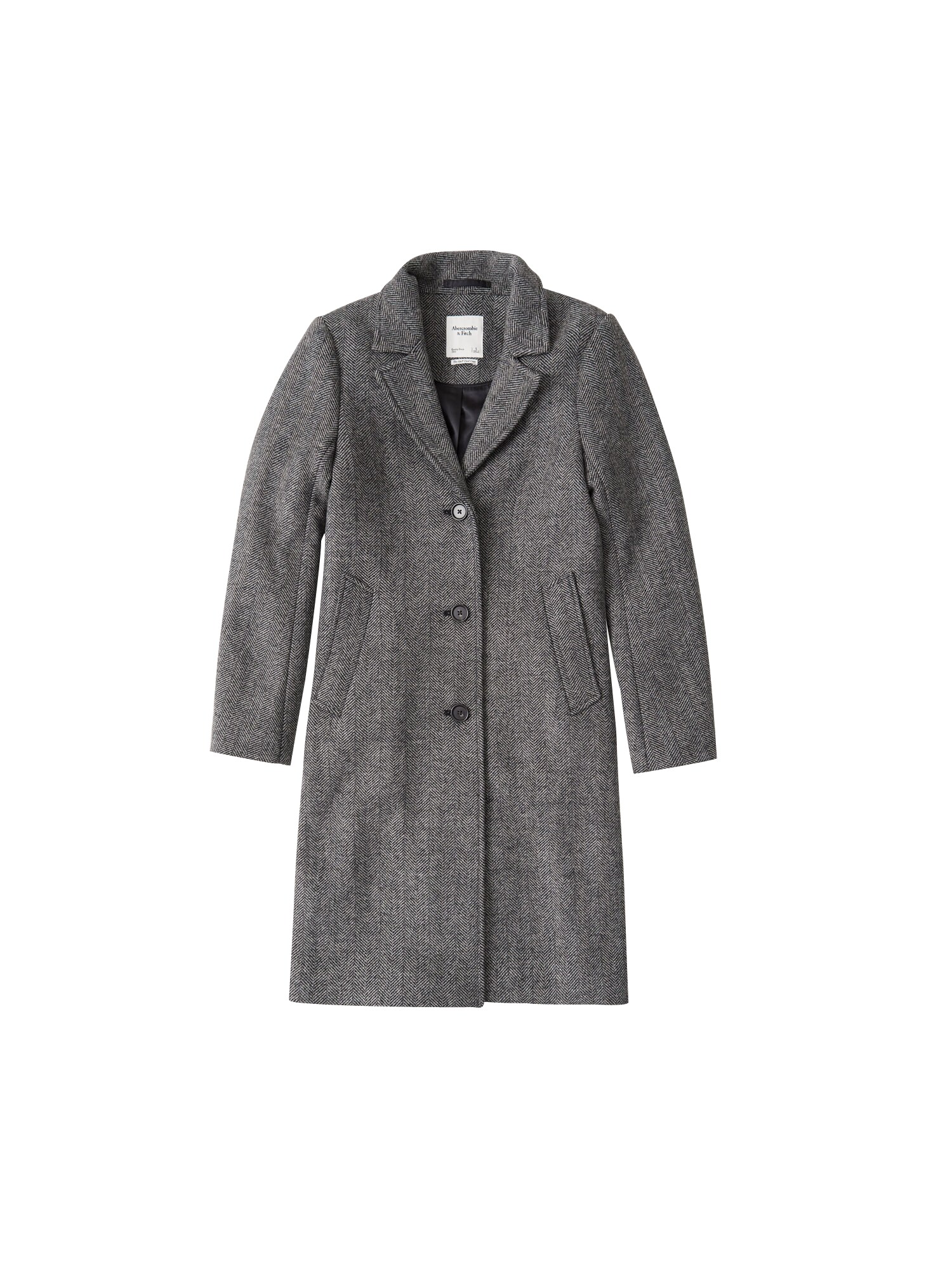 Abercrombie & Fitch Rudeninis-žieminis paltas  juoda / pilka