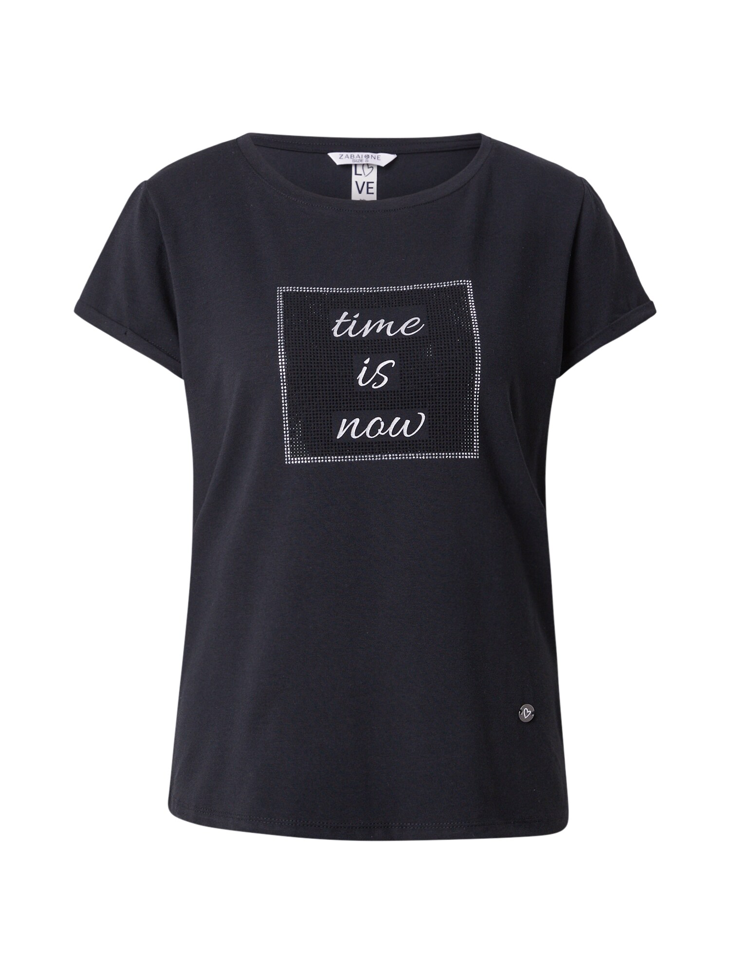 ZABAIONE Tricou 'Au44tumn'  negru / alb