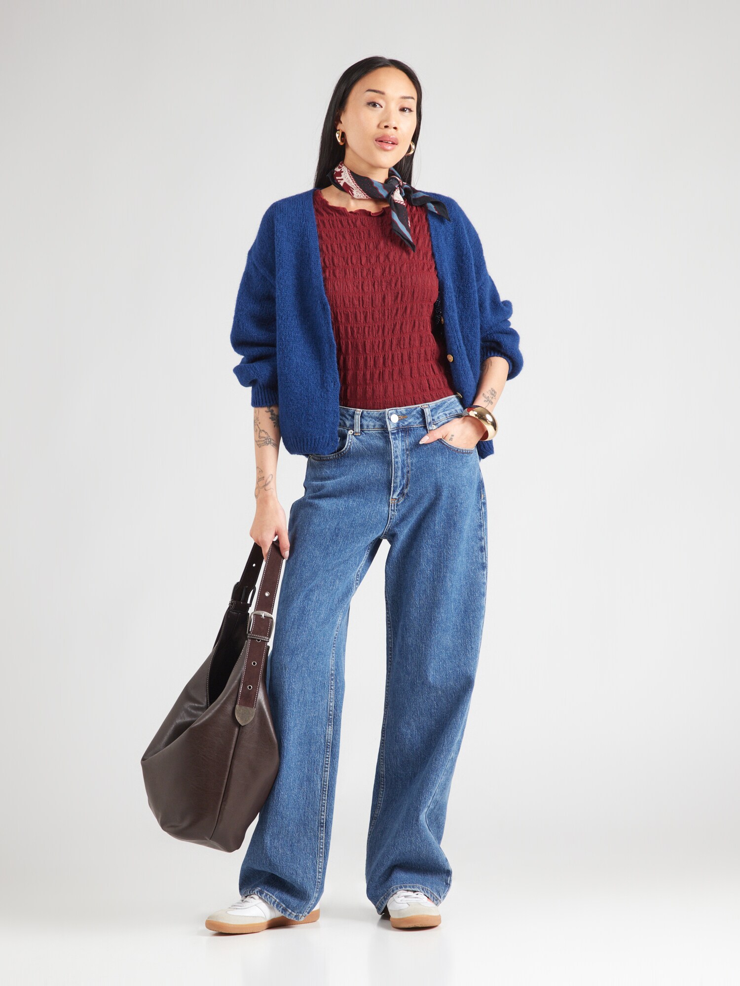VERO MODA Póló 'VMFIONA'  borvörös termék 2. képe