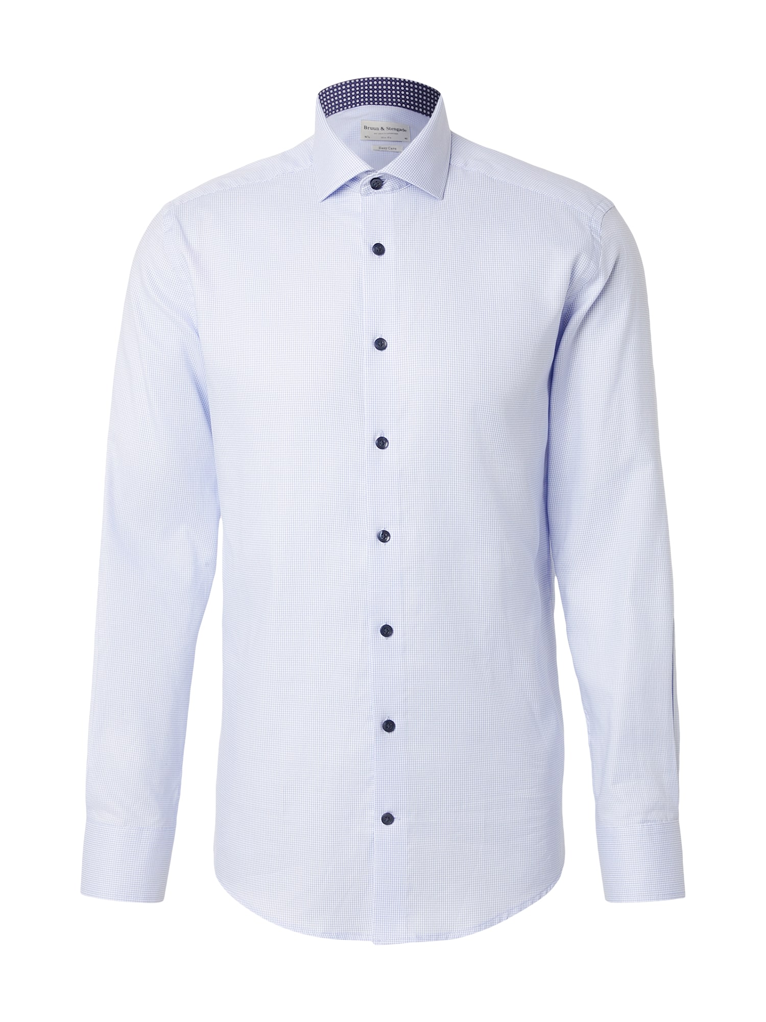 Bruun & Stengade Cămaşă business Ugalde  albastru deschis / alb