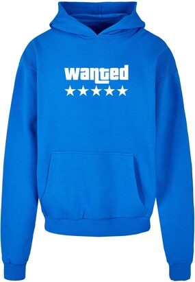 Merchcode Sweatshirt ‘Wanted’ Kobaltblauw / Wit