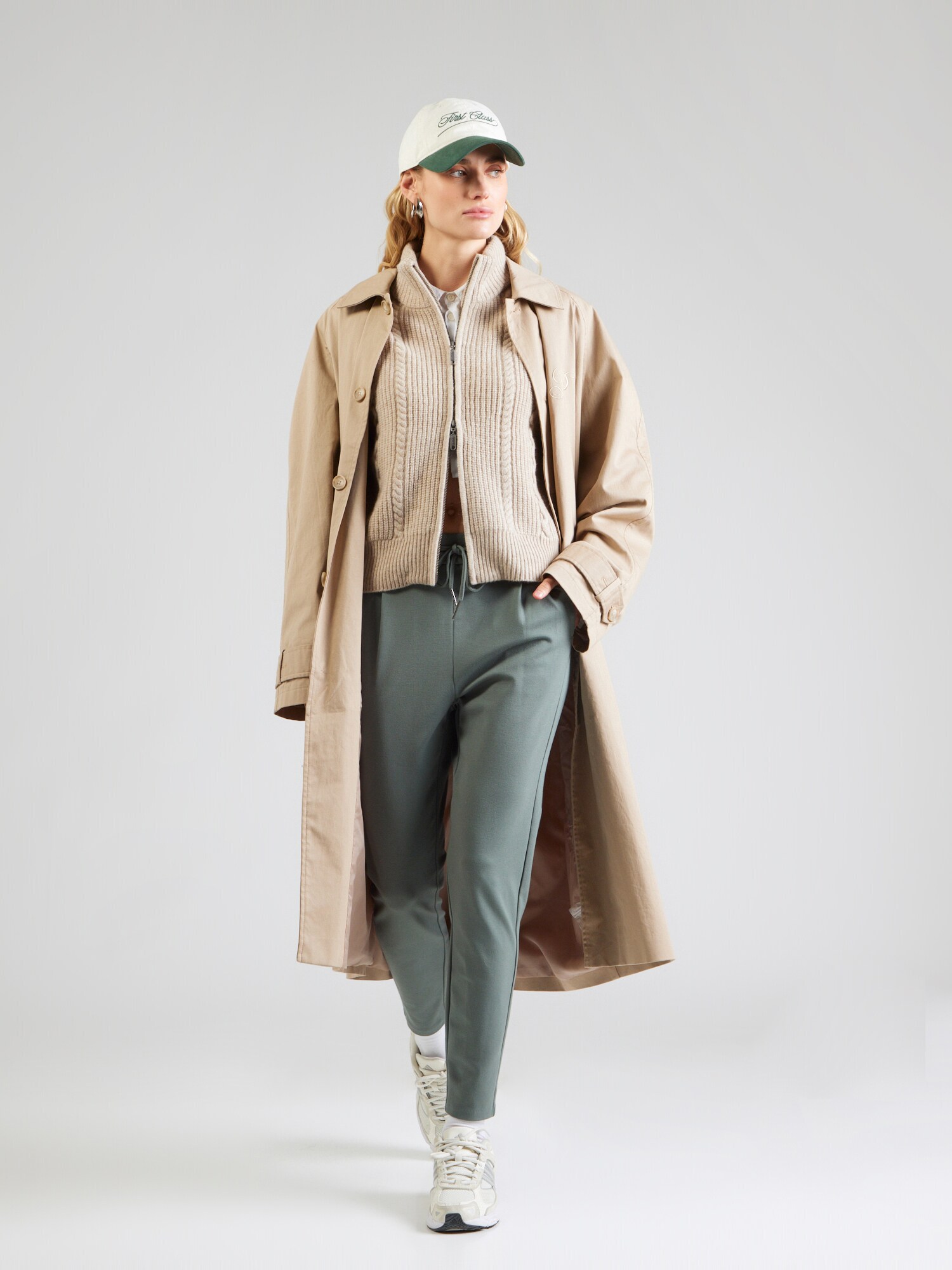 VERO MODA Plisované nohavice 'Eva' smaragdová (obrázok 4)