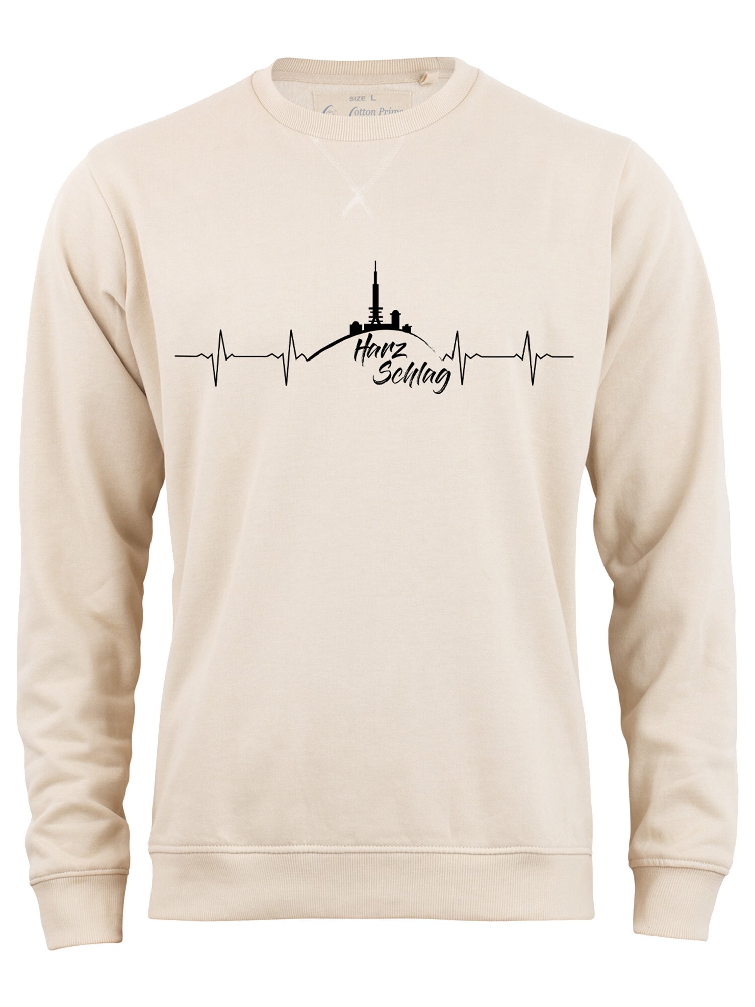 Cotton Prime Sudadera 'Harzschlag' beige / negro